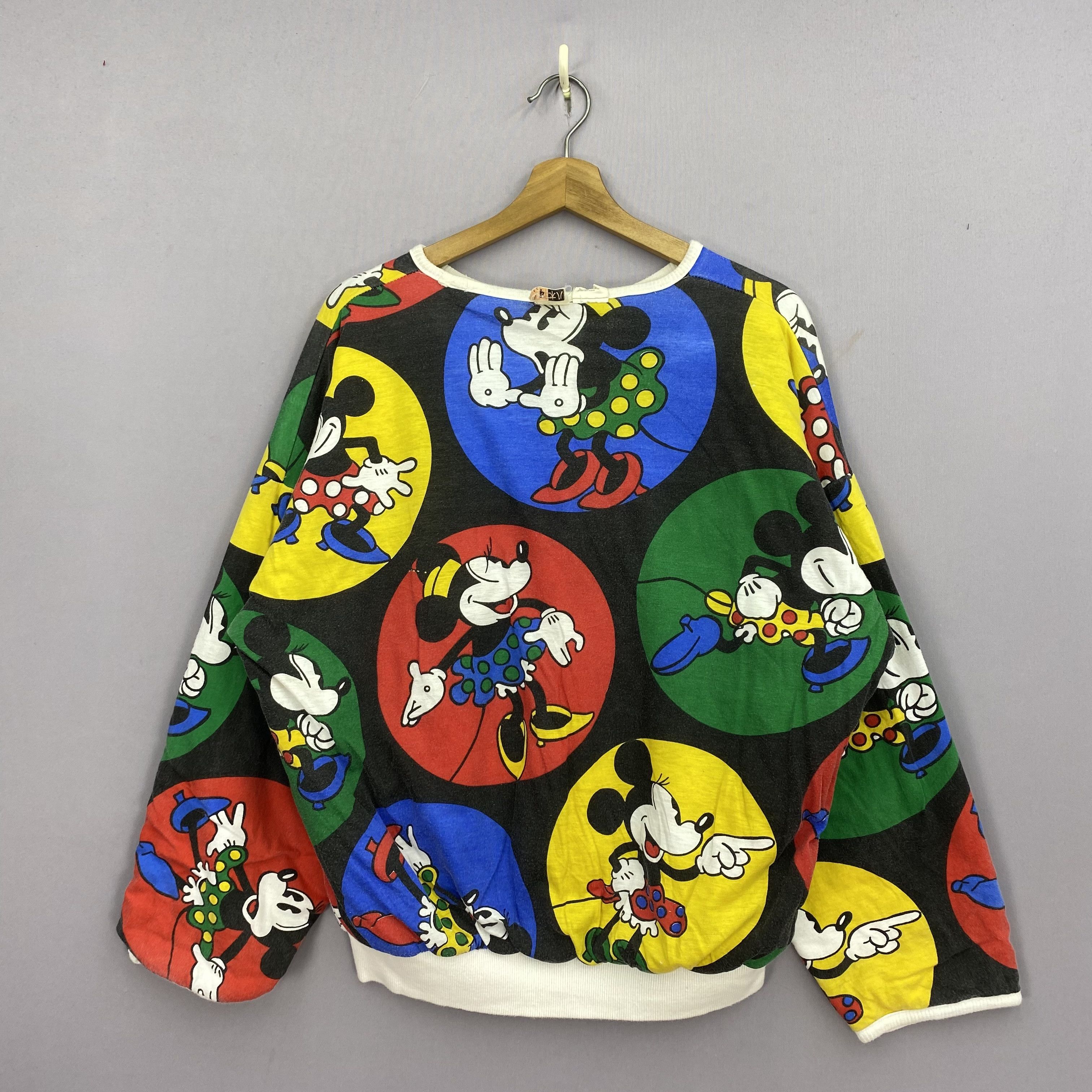 Disney Vintage 90s Mickey Mouse Reversible Sweater Sweatshirt Size US L / EU 52-54 / 3 - 2 Thumbnail
