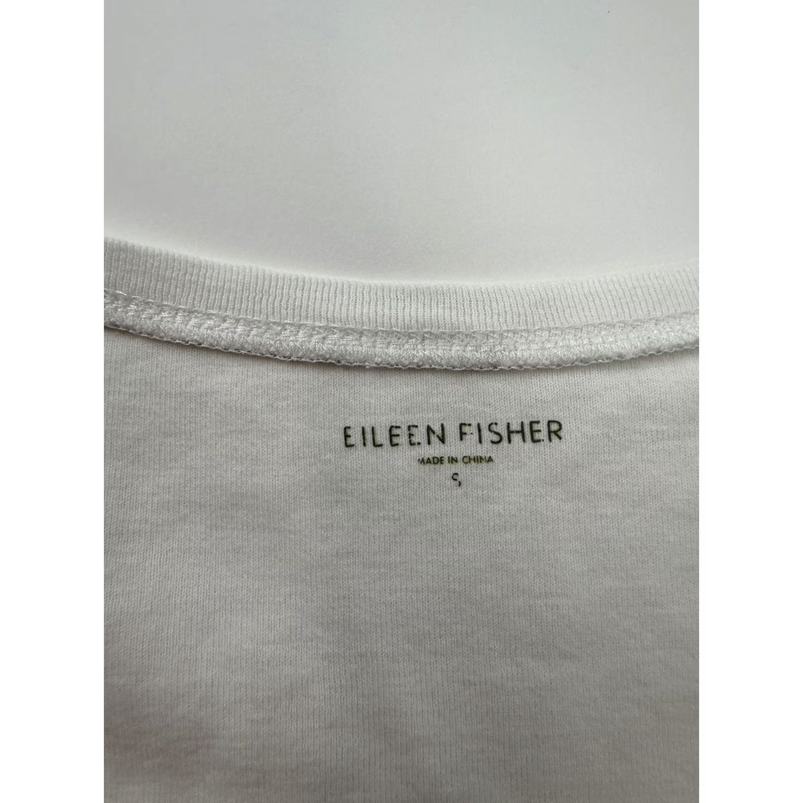 Eileen Fisher Eileen Fisher Shirt Womens S White Scoop Neck 3/4 Sleeve Organic Cotton Top Size S / US 4 / IT 40 - 2 Thumbnail