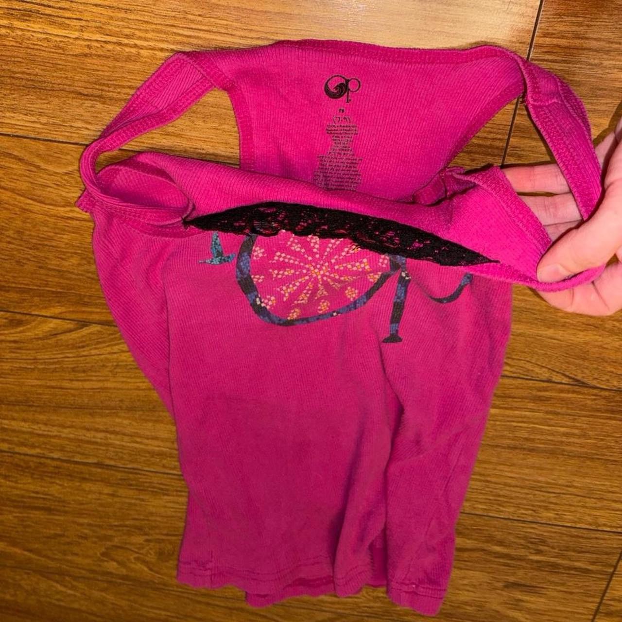 Other Pink Y2K tank top with black lace detailing Size M / US 6-8 / IT 42-44 - 4 Thumbnail