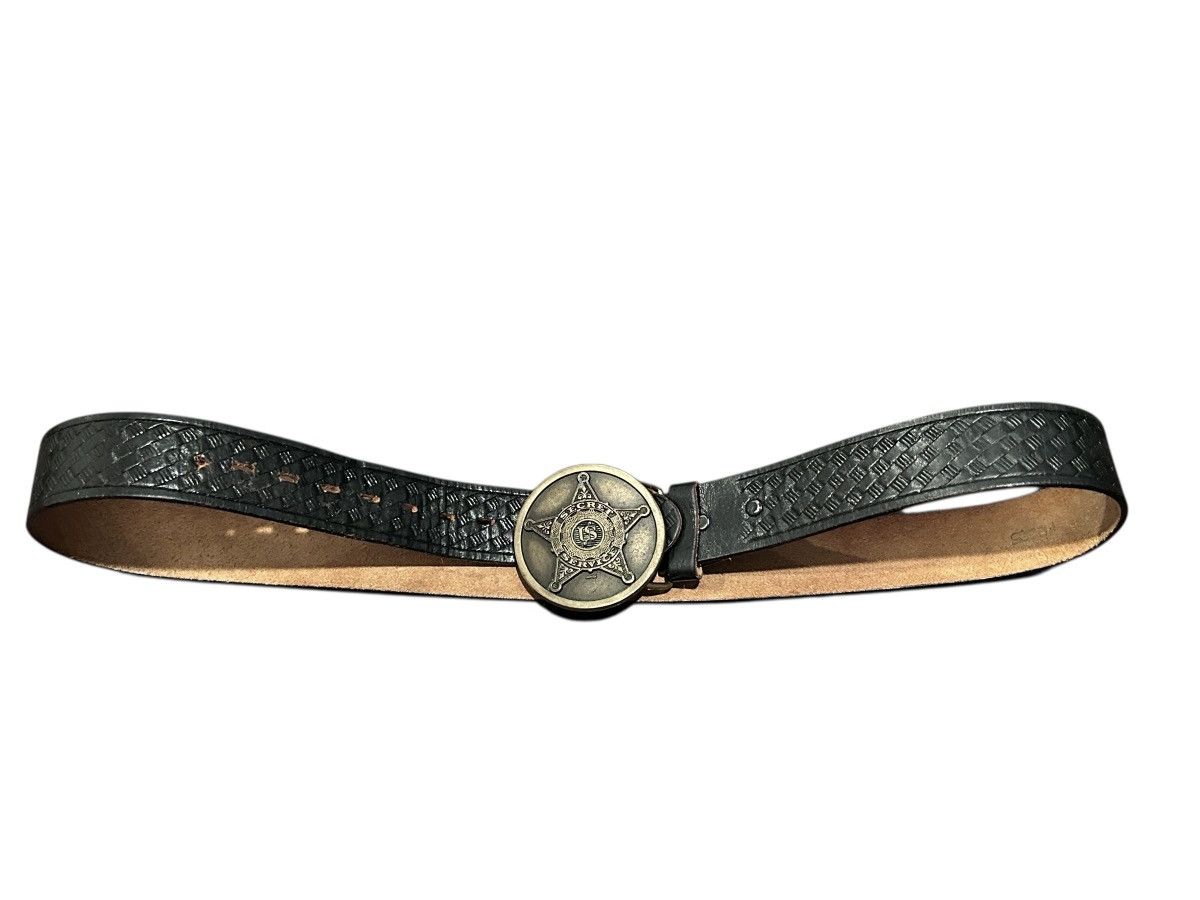 Vintage United States Secret Service brass buckle and belt 36 Size 36 - 4 Thumbnail