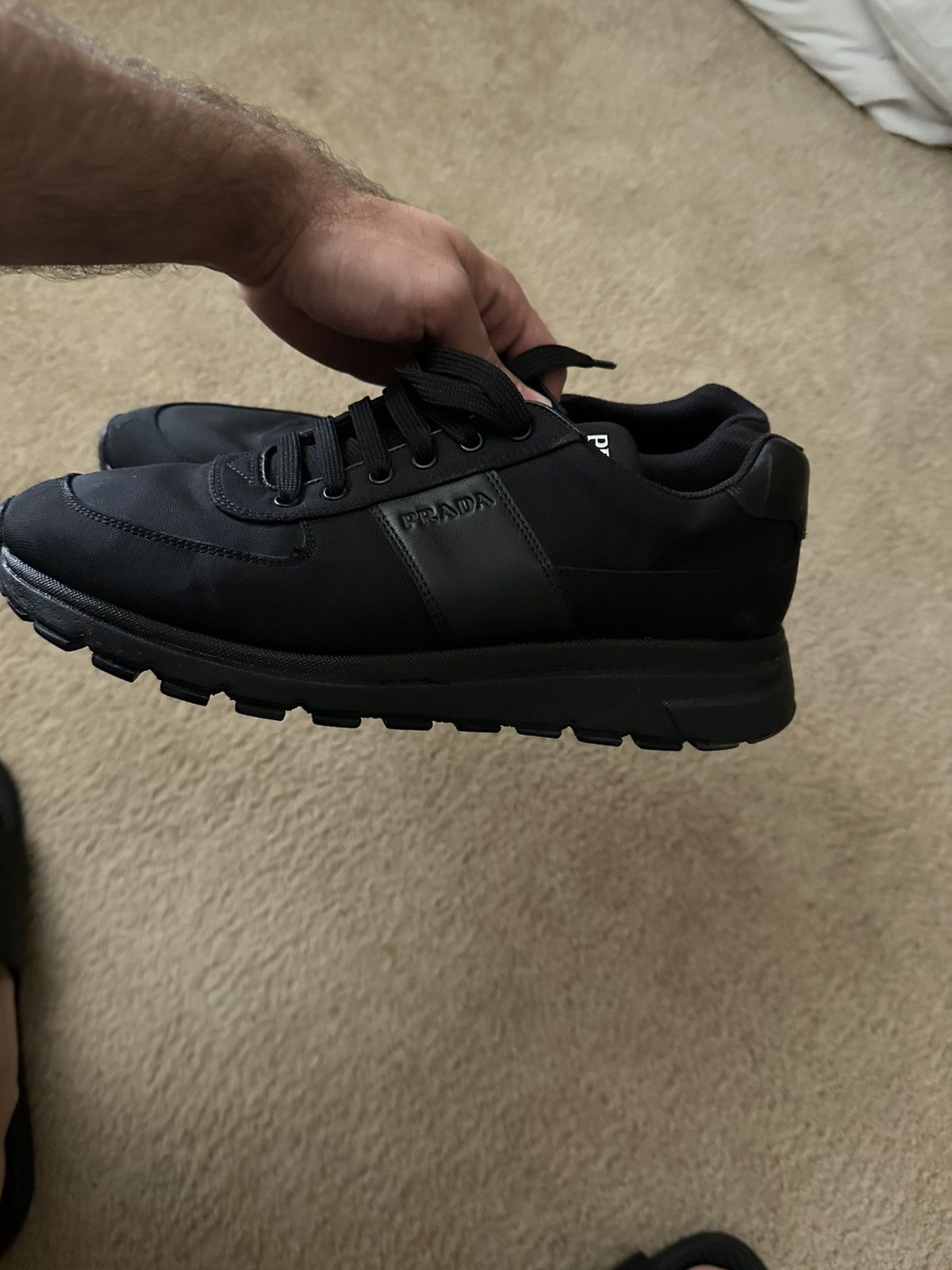 Prada PRADA Nylon TECH Black Trainers 2EG 350 Men Size US 9.5 / EU 42-43 - 11 Thumbnail