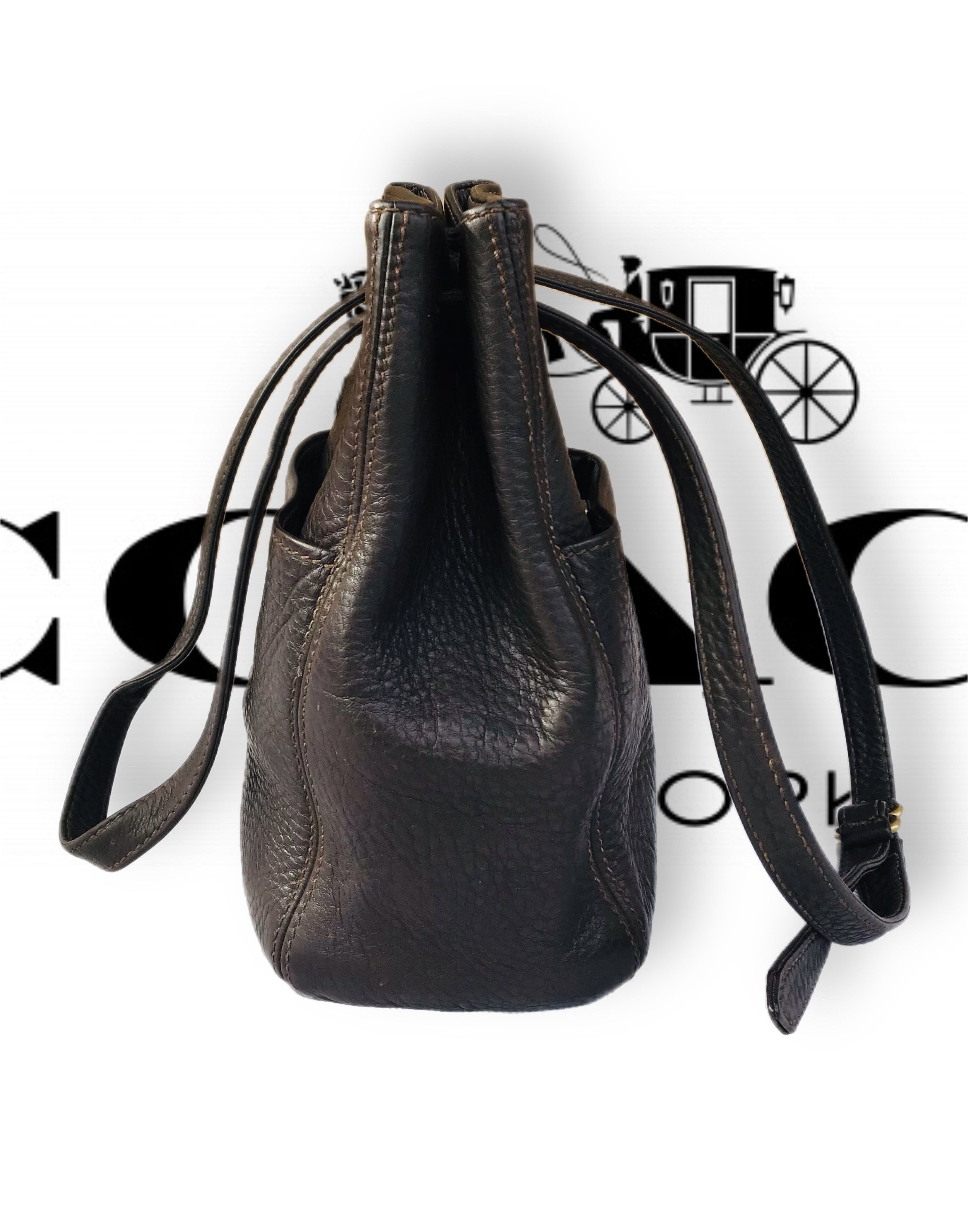 Coach Vintage Coach Sonoma Legacy Drawstring Bucket Bag Brown Y2K Size ONE SIZE - 3 Thumbnail