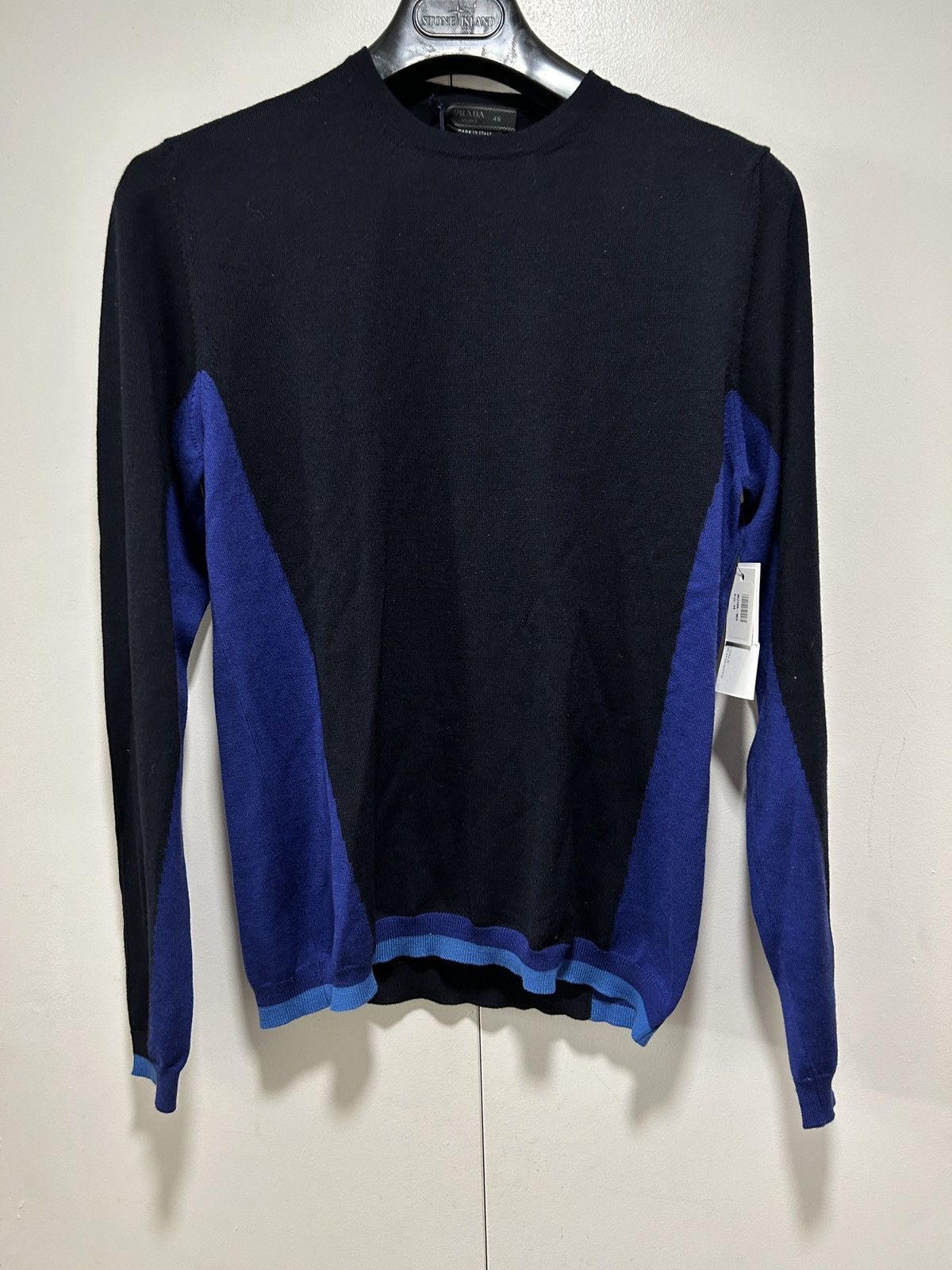 Prada Prada wool sweater black/purple lined Size US S / EU 44-46 / 1 - 1 Thumbnail