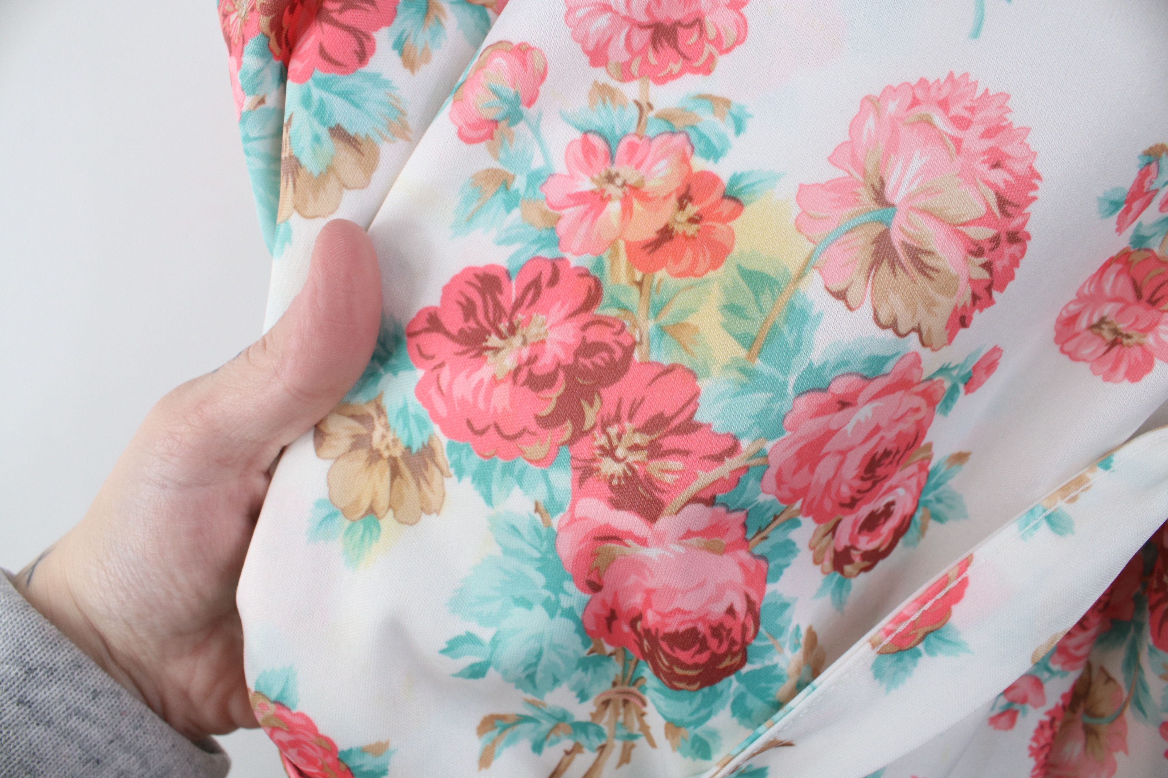Vintage Vintage 70s Mid Century Modern MCM Flower Knit Shirt Top US Size XL / US 12-14 / IT 48-50 - 5 Thumbnail