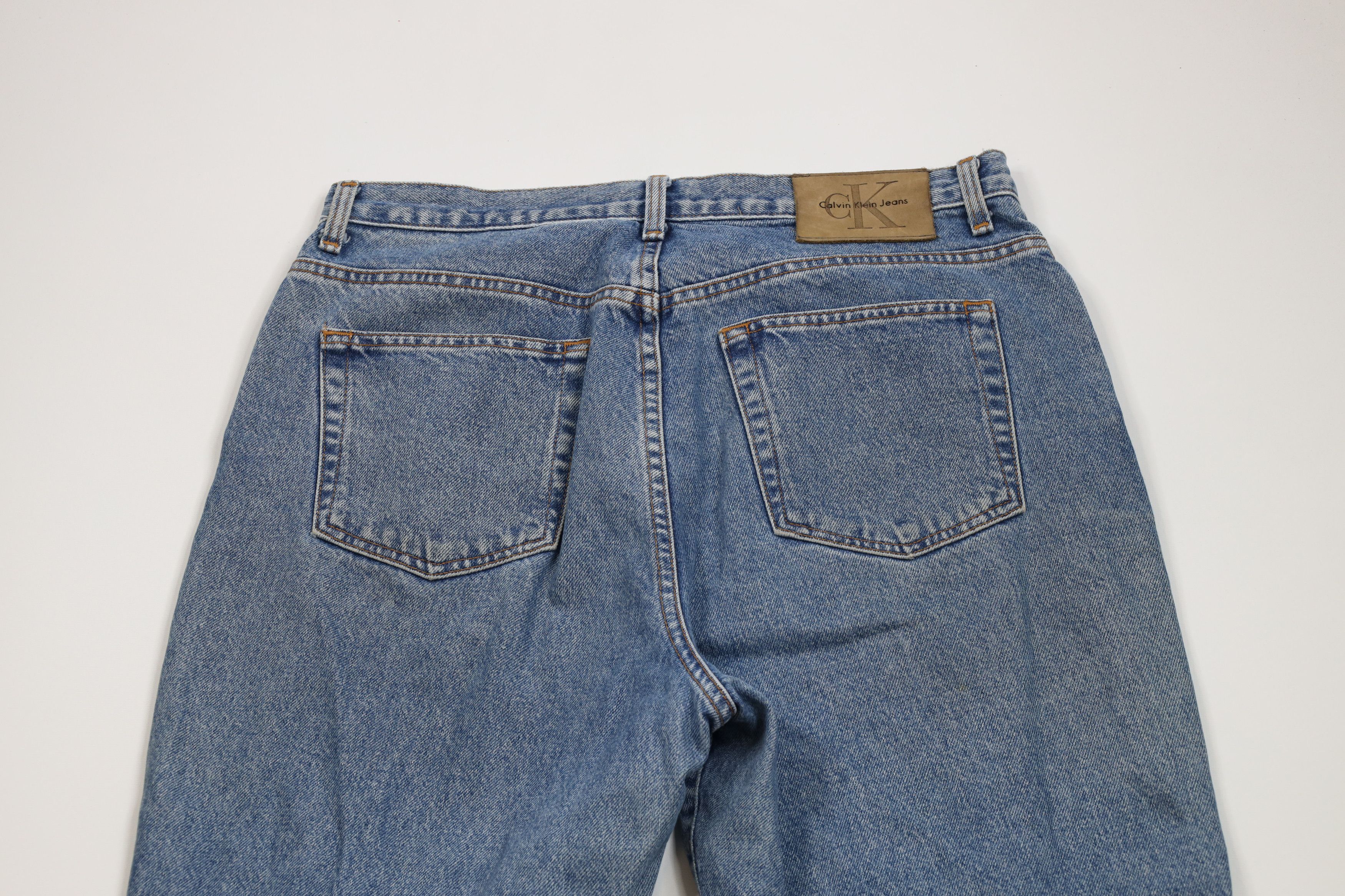 Calvin Klein × Vintage Vintage 90s Calvin Klein Spell Out Straight Leg Denim Jeans Size 36" / US 14 / IT 50 - 12 Thumbnail