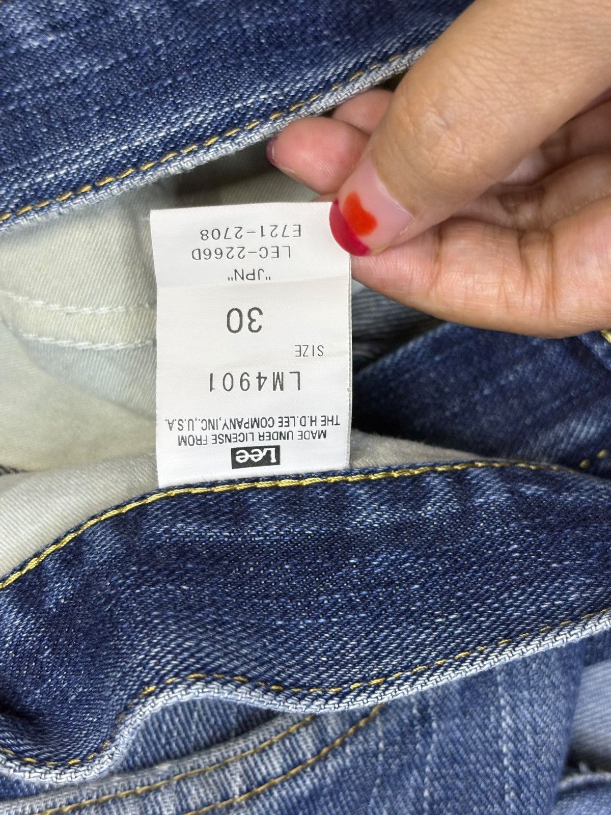 Lee Vintage Lee Faded Wash Distressed Flare Jeans Size US 31 - 10 Thumbnail