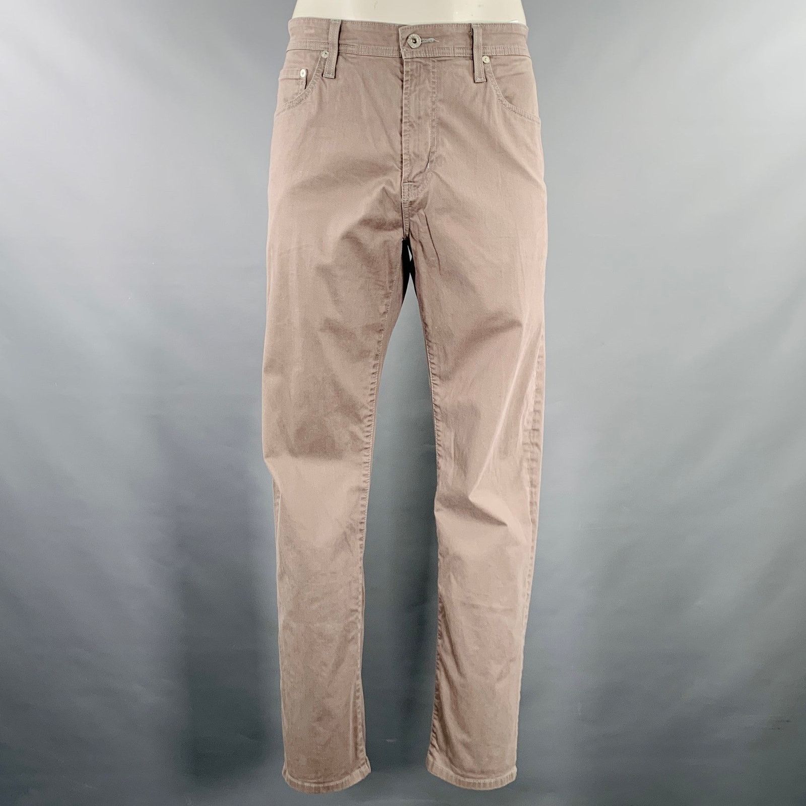 AG Adriano Goldschmied Everett Grey Taupe Cotton Blend Jean Cut Casual Pants Size US 36 / EU 52 - 1 Thumbnail