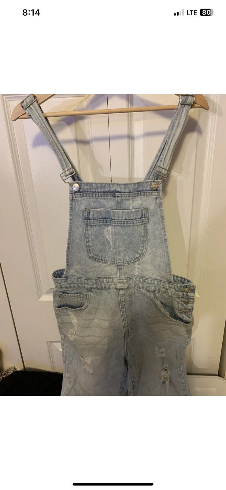 Forever 21 Forever 21 women’s sz 28 overalls denim blue distressed Size 28" / US 6 / IT 42 - 3 Thumbnail