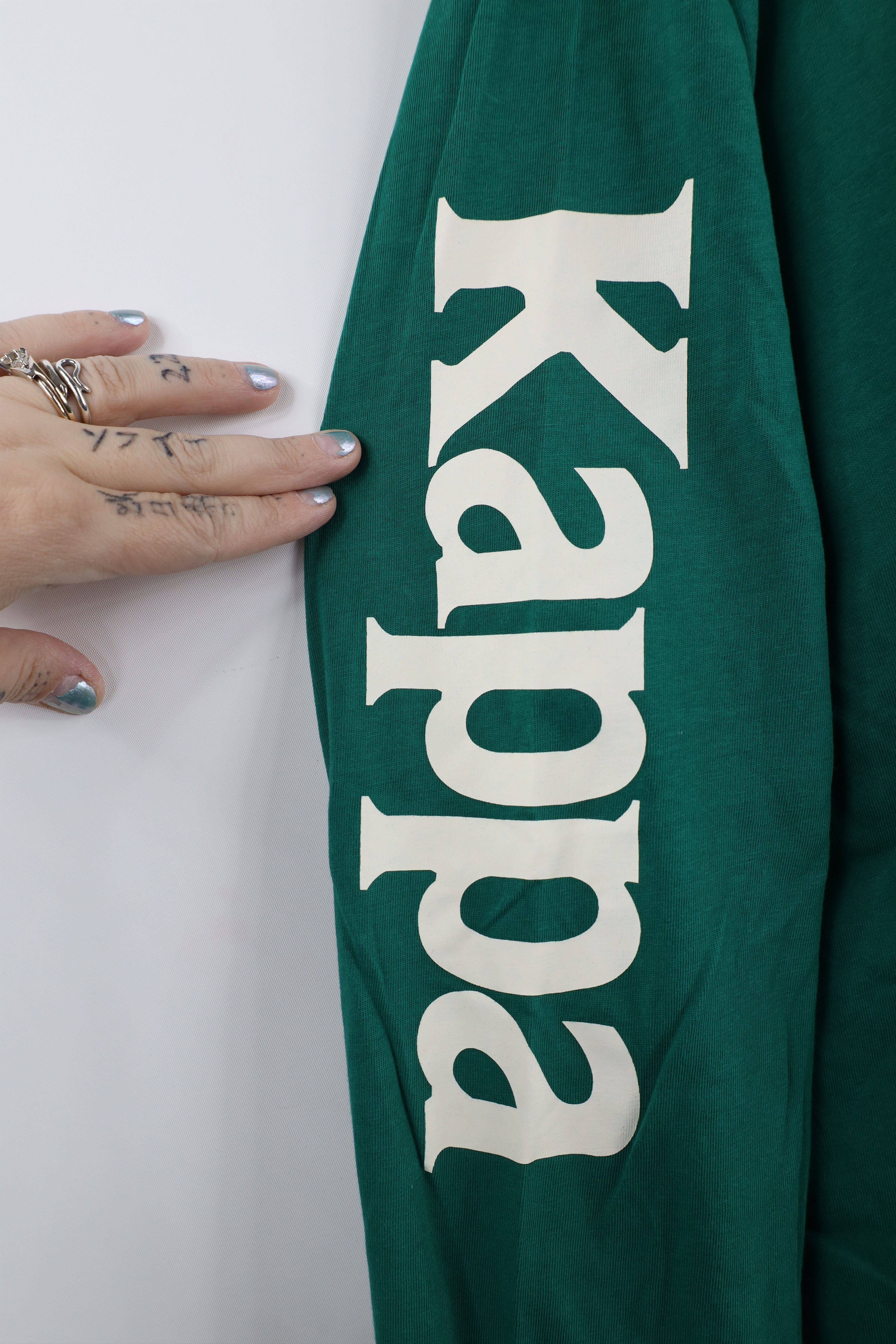 Kappa × Vintage Vintage Kappa Soccer Spell Out Long Sleeve T-Shirt Green Size US L / EU 52-54 / 3 - 4 Thumbnail