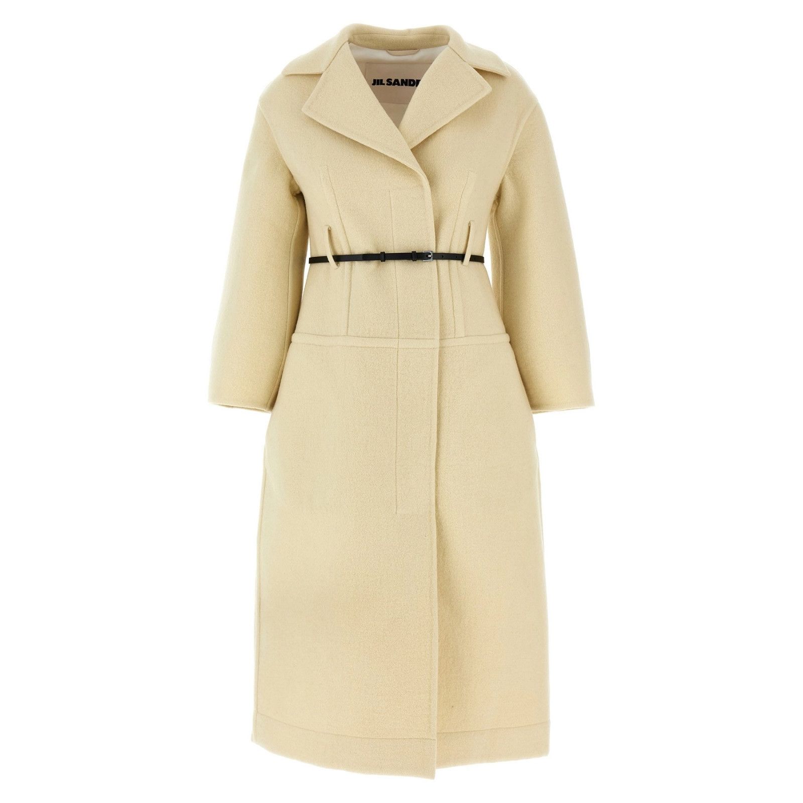 JIL SANDER White Wool Long Coat New & Authentic (Women's siz