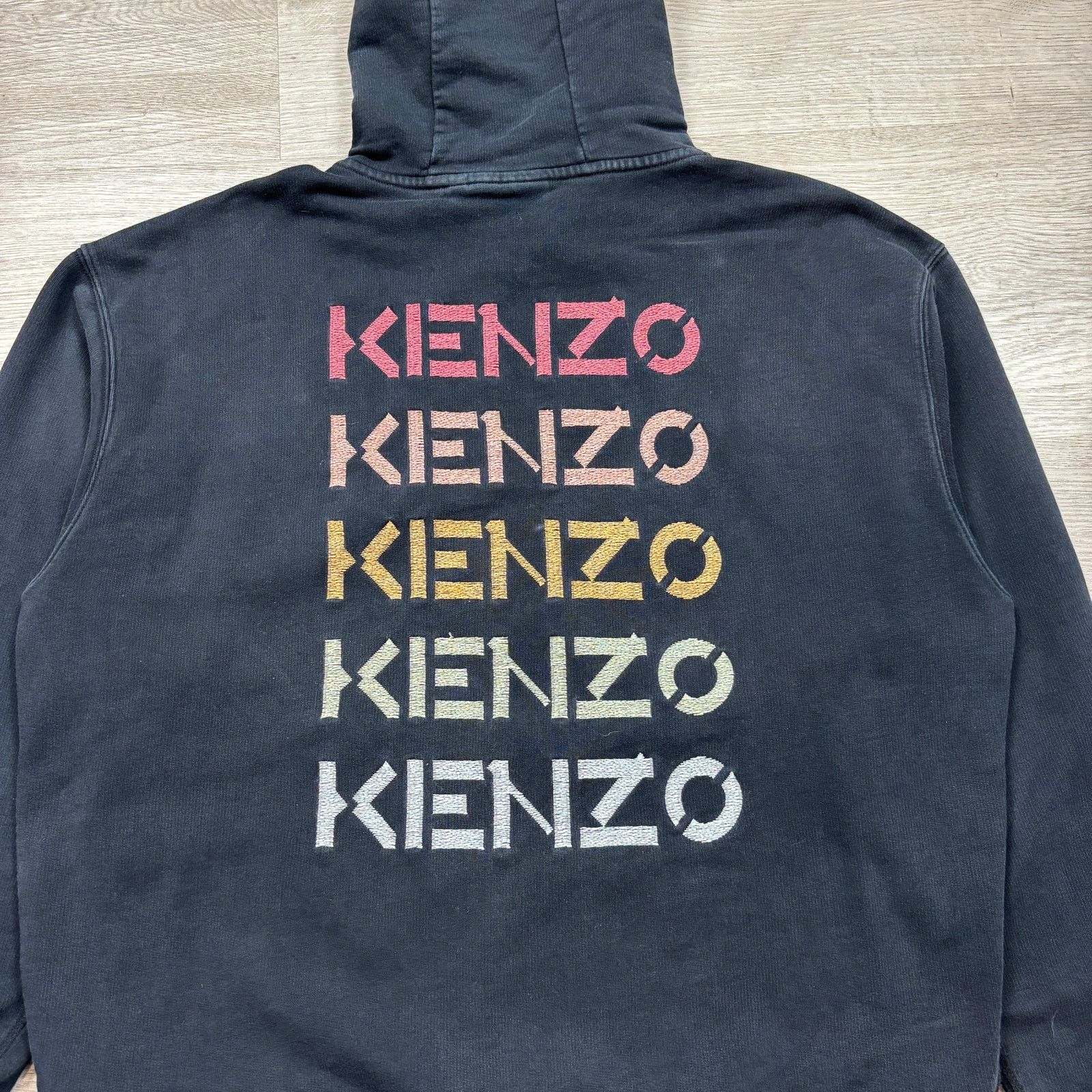 Kenzo Kenzo Embroidered Spellout Rainbow Logo Oversized Hoodie M Size US M / EU 48-50 / 2 - 3 Thumbnail