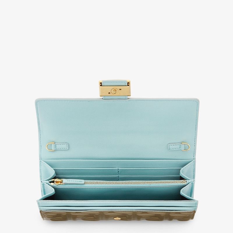Fendi o1s1wg111225 Size: OS/Continental Wallet With Chain in Green Size ONE SIZE - 4 Thumbnail