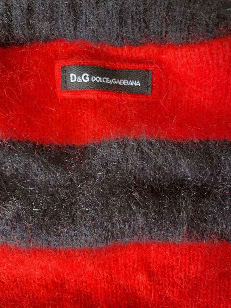 Dolce & Gabbana Dolce & Gabbana red/black striped angora mini sweater S Size S / US 4 / IT 40 - 3 Thumbnail