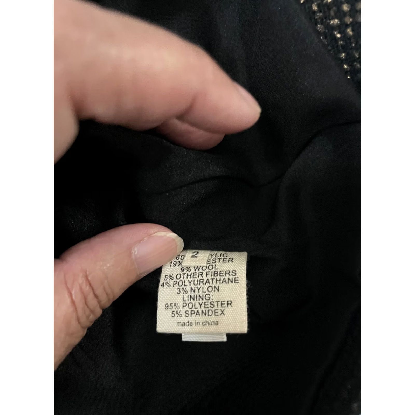 L'AGENCE L'Agence Vest Womens Size 2 Black Gold Metallic Textured Zip Up Sleeveless Top Size XS / US 0-2 / IT 36-38 - 3 Thumbnail