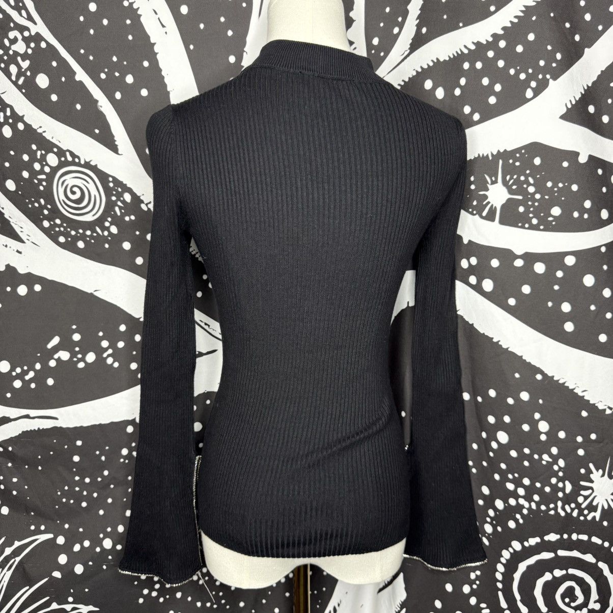 UNIK International Inc. INC International Concepts Black Ribbed Keyhole Crewneck Size XS / US 0-2 / IT 36-38 - 3 Thumbnail