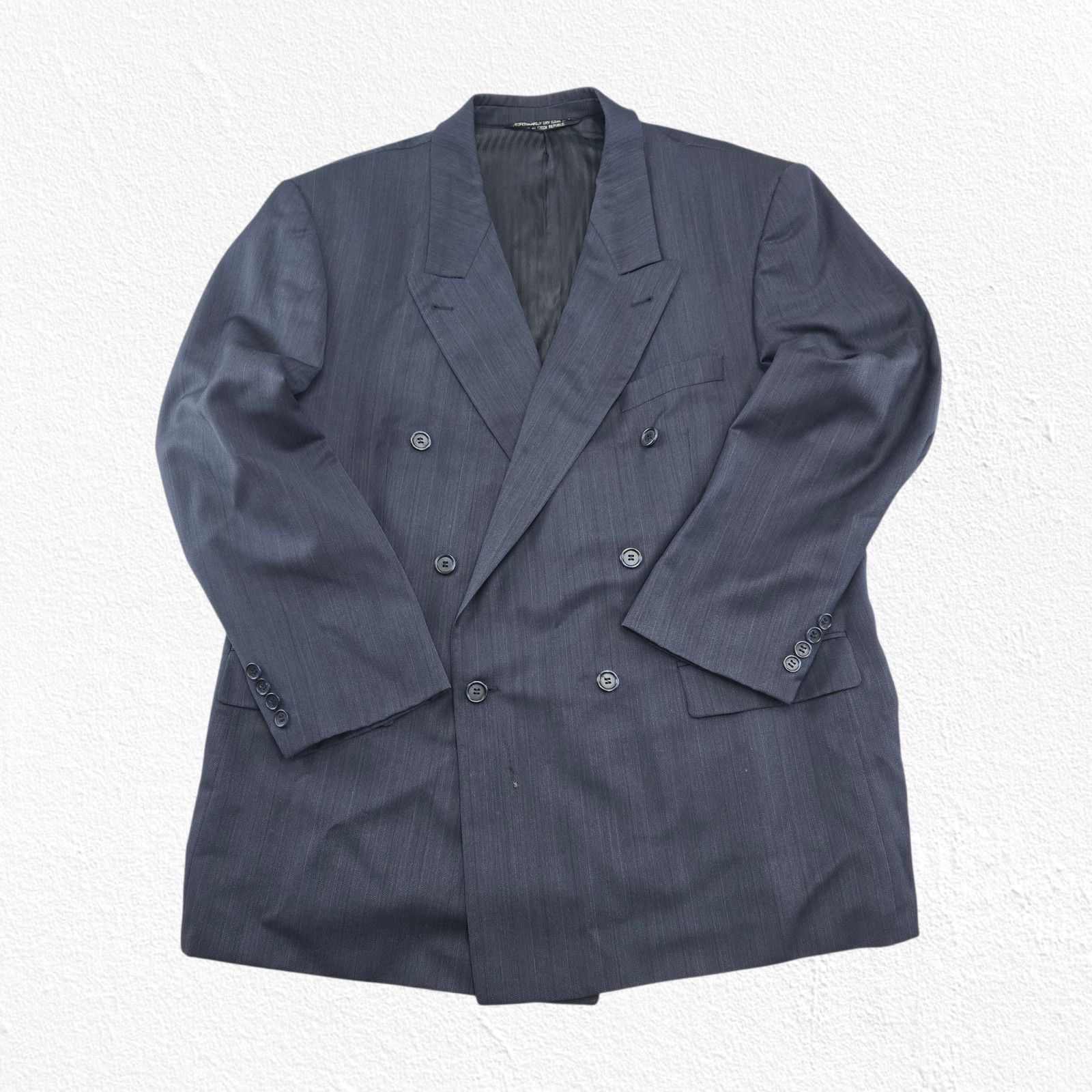 Vintage Vintage Italian Wool Double Breasted Blazer Size 46EU 41US Size 40R - 3 Thumbnail