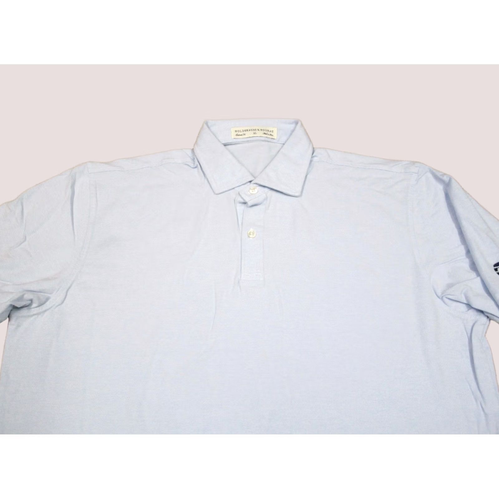 Vintage Holderness & Bourne Polo Shirt Men XL Blue Pinstripes Golf Performance Logo Shirt Size US XL / EU 56 / 4 - 1 Thumbnail