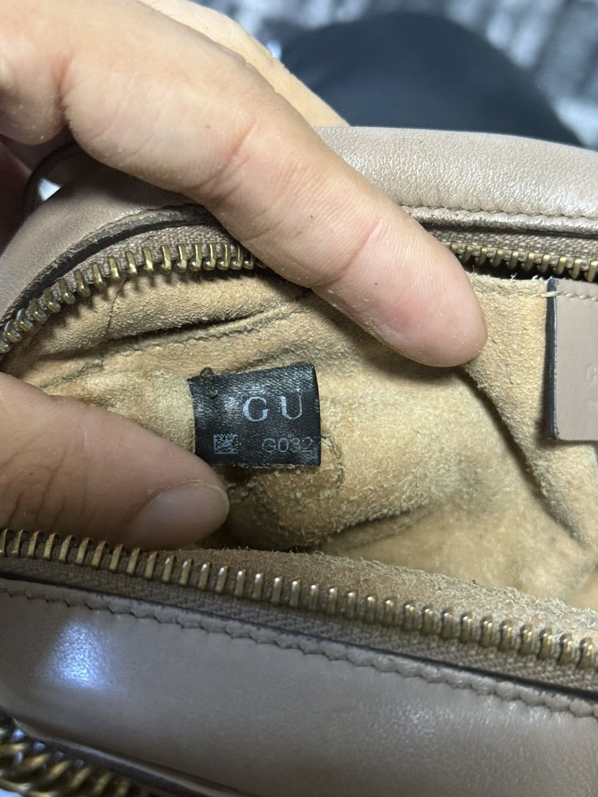 Gucci Gucci GG Marmont Mini Camera Bag in Taupe Leather Size ONE SIZE - 11 Thumbnail