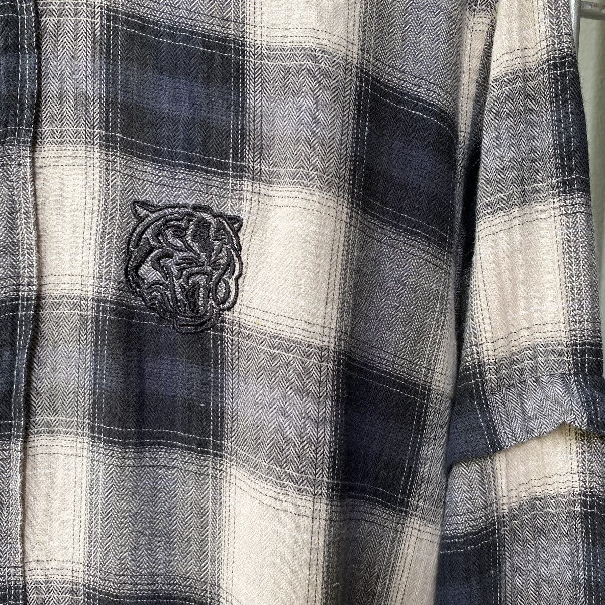 Balmain BALMAIN Gray-Black Plaid Ruffle Sleeve Shirt Size M / US 6-8 / IT 42-44 - 3 Thumbnail
