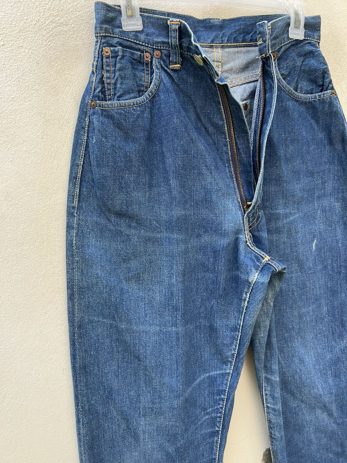 Levi's RARE! Vintage 50s Levi’s Hidden Rivets Denim Selvedge Jeans Size 28" / US 6 / IT 42 - 3 Thumbnail