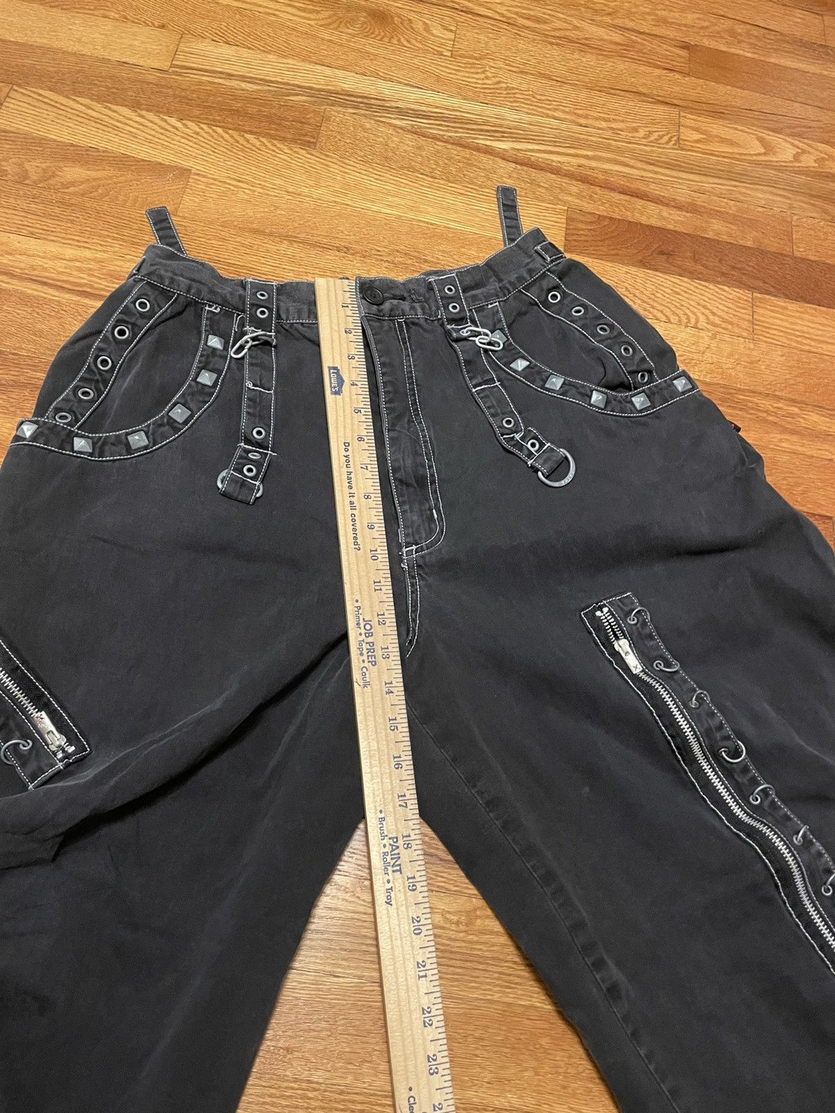 Vintage 90s Y2K Tripp NYC Emo Goth Baggy Distressed Pants