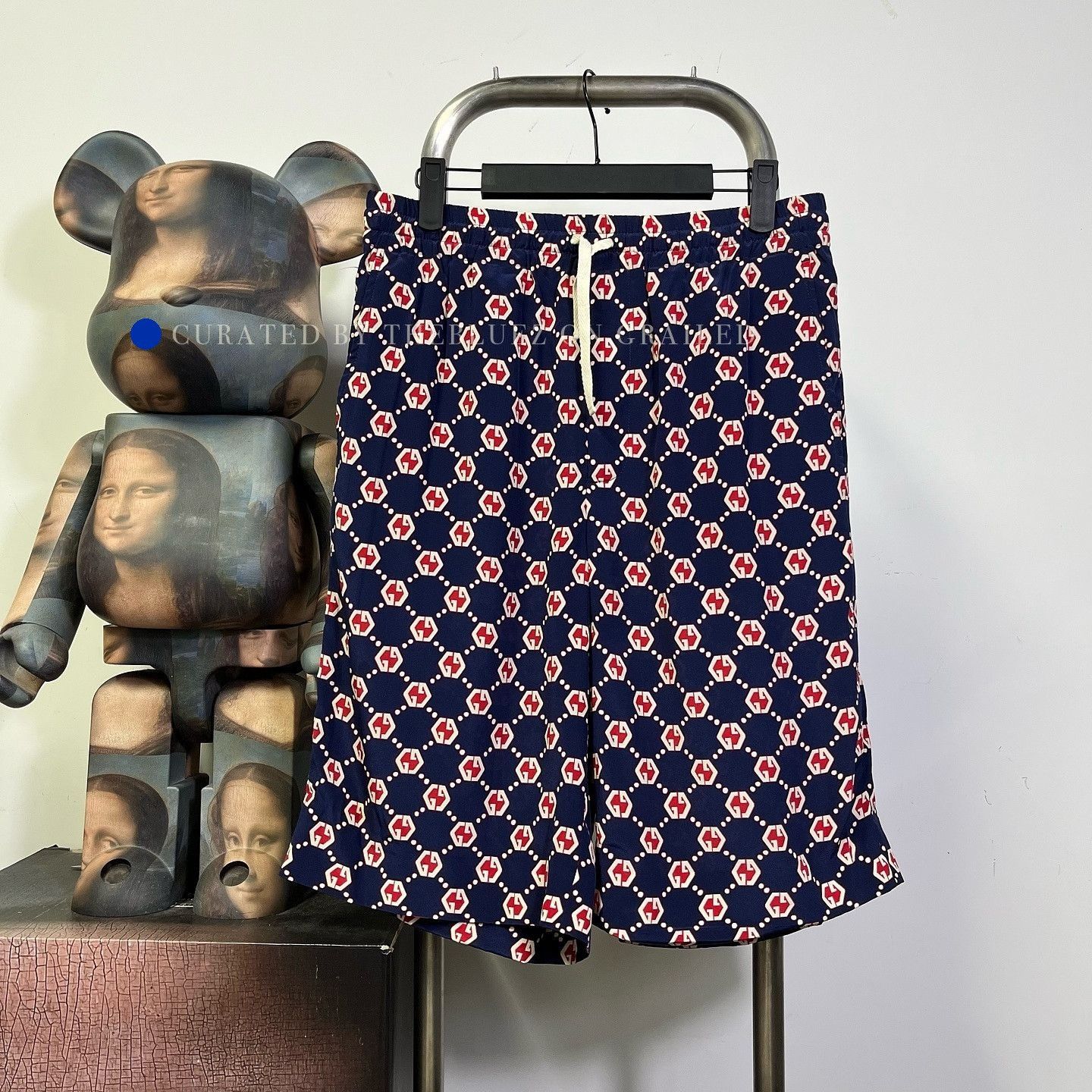 Gucci Logo Print Silk Shorts in Blue Size US 30 / EU 46 - 1 Preview