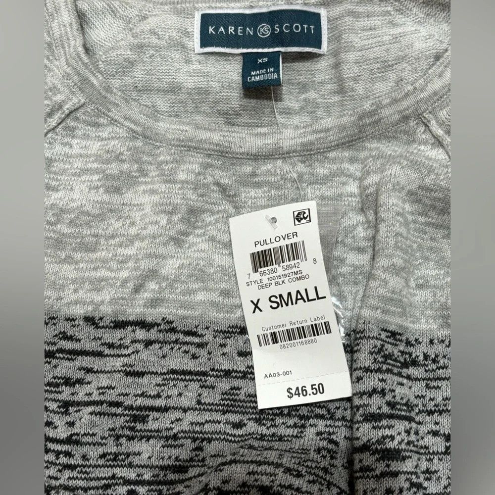 Other Karen Scott Colorblock Sweater NWT Size XS / US 0-2 / IT 36-38 - 3 Thumbnail