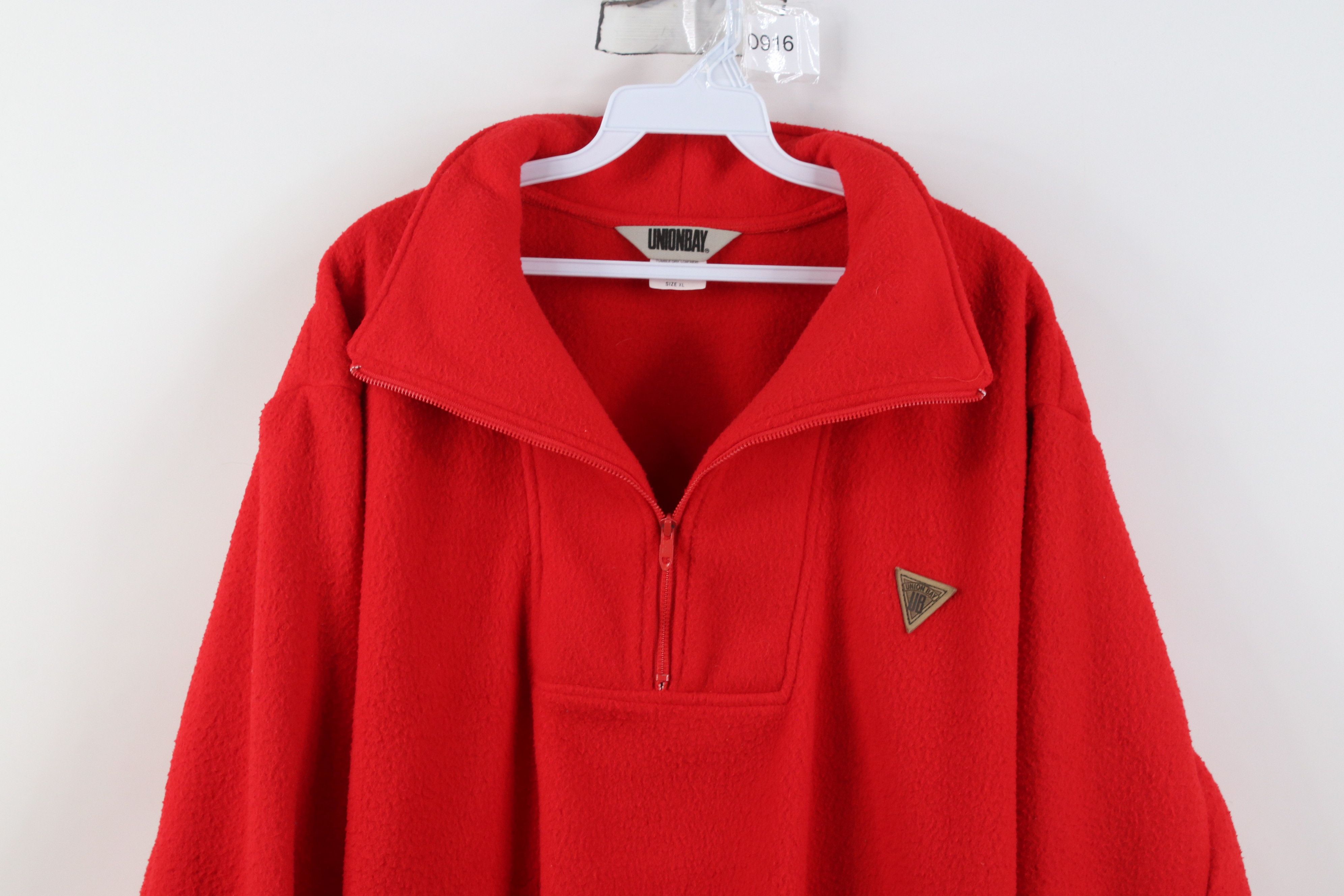 UNIONBAY Vintage 90s Unionbay Surfing Half Zip Pullover Sweater Red Size US XL / EU 56 / 4 - 2 Thumbnail