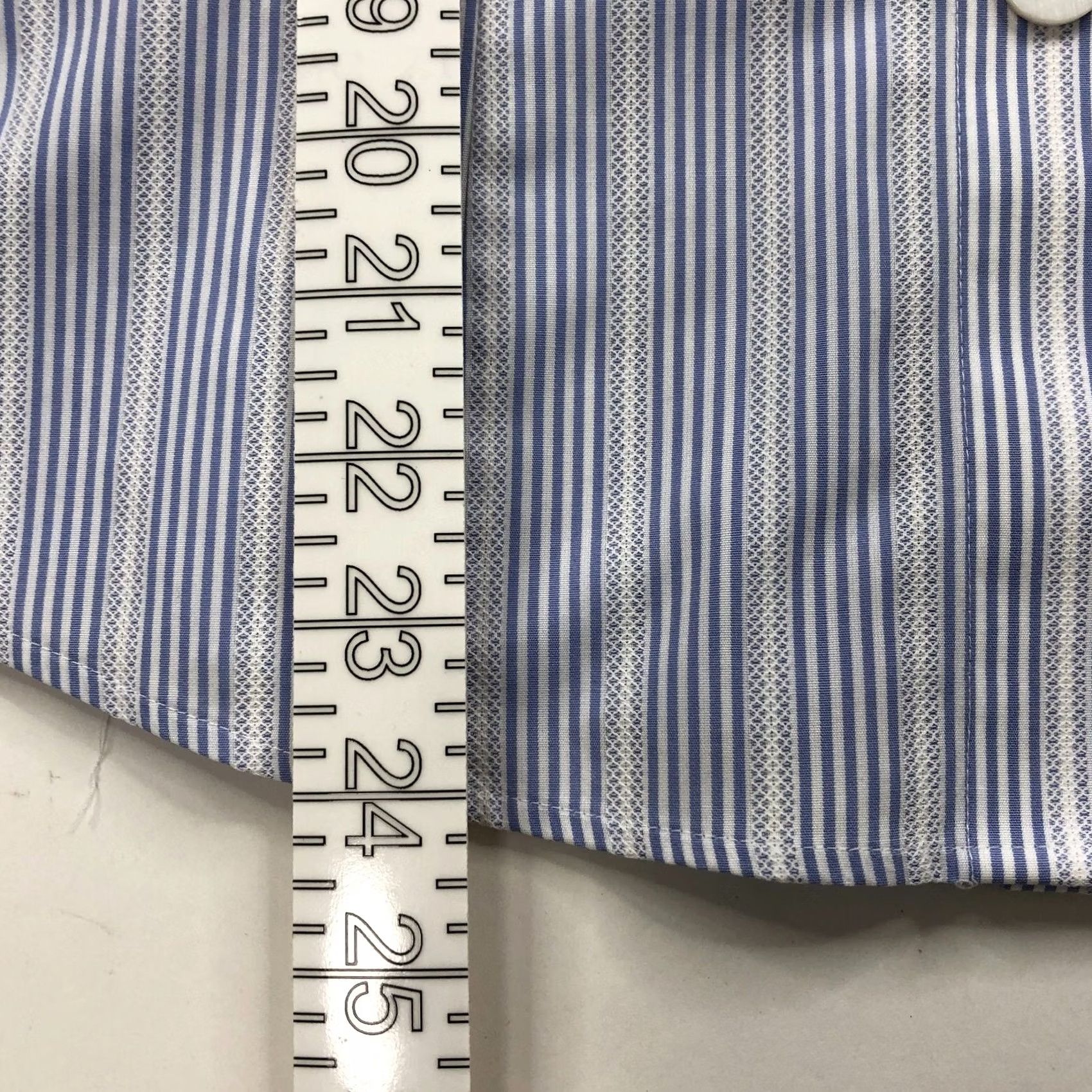 Vintage Foxcroft Non Iron Fitted 4 Button Long Sleeve Striped Dress Shirt Blue Size S / US 4 / IT 40 - 6 Thumbnail