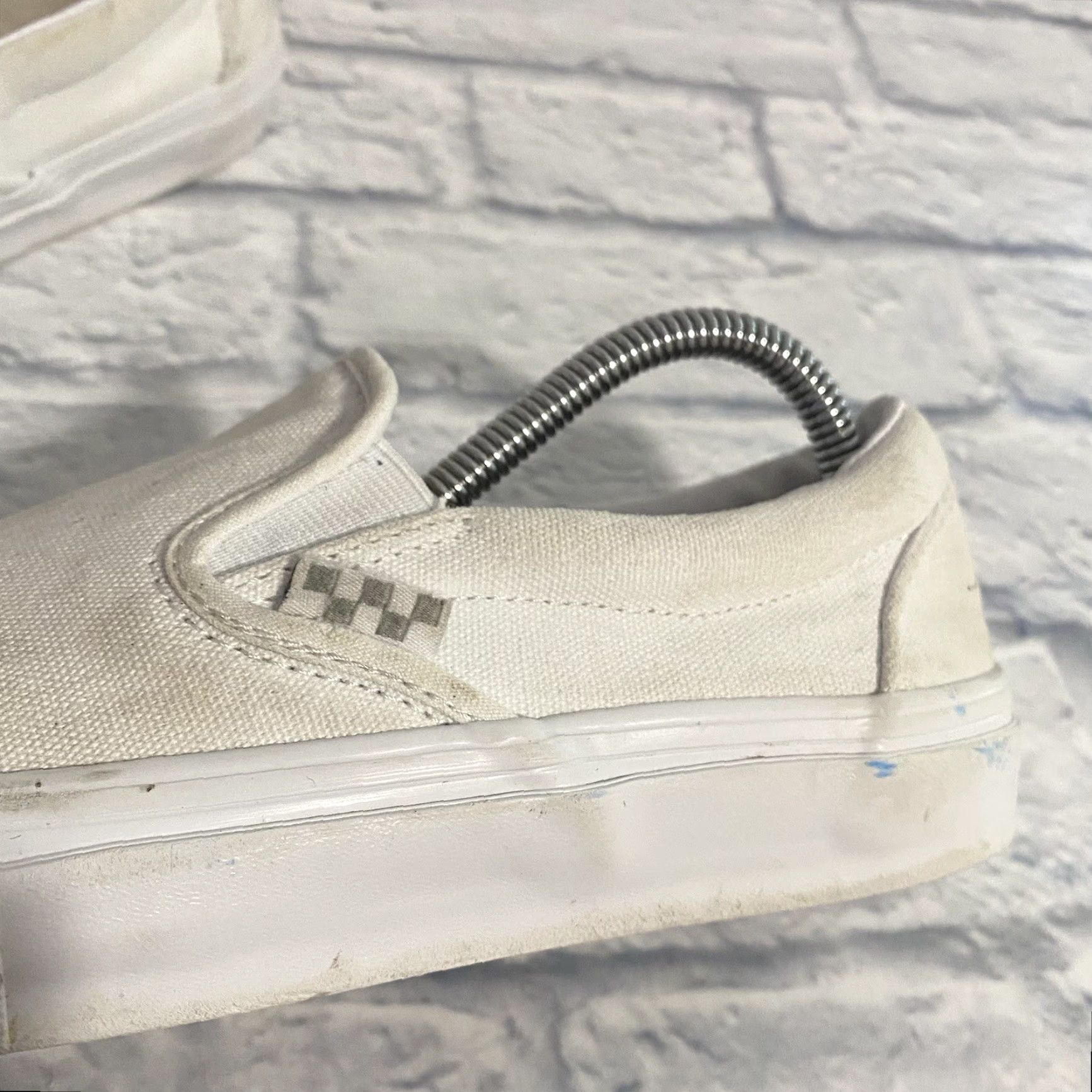 Vans VANS Classic Slip-On Shoes Canvas White Pop Cush Men Sz 6.5 / Women Sz 8 Size M / US 6-8 / IT 42-44 - 4 Thumbnail