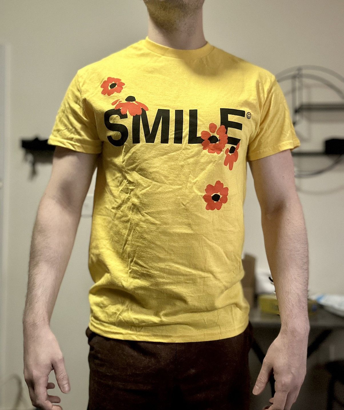 Fashion Nova Yellow Smile Men’s T-Shirt Size US M / EU 48-50 / 2 - 1 Thumbnail