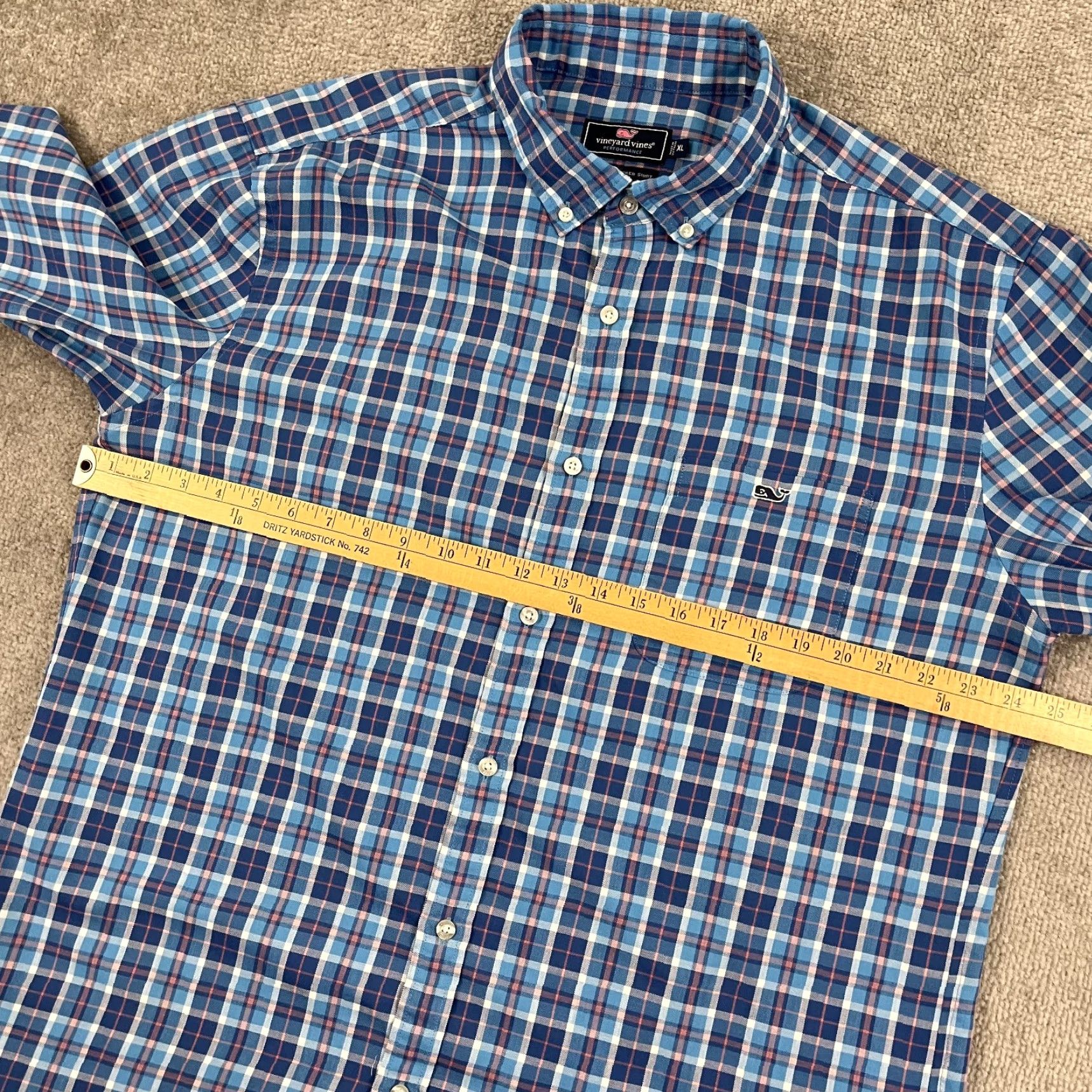 Vineyard Vines Vineyard Vines Tucker Shirt Mens XL Classic Performance Plaid Button-Down Preppy Shirt Button-Up Men’s XL Classic Plaid Blue 100% Cotton Size US XL / EU 56 / 4 - 6 Thumbnail