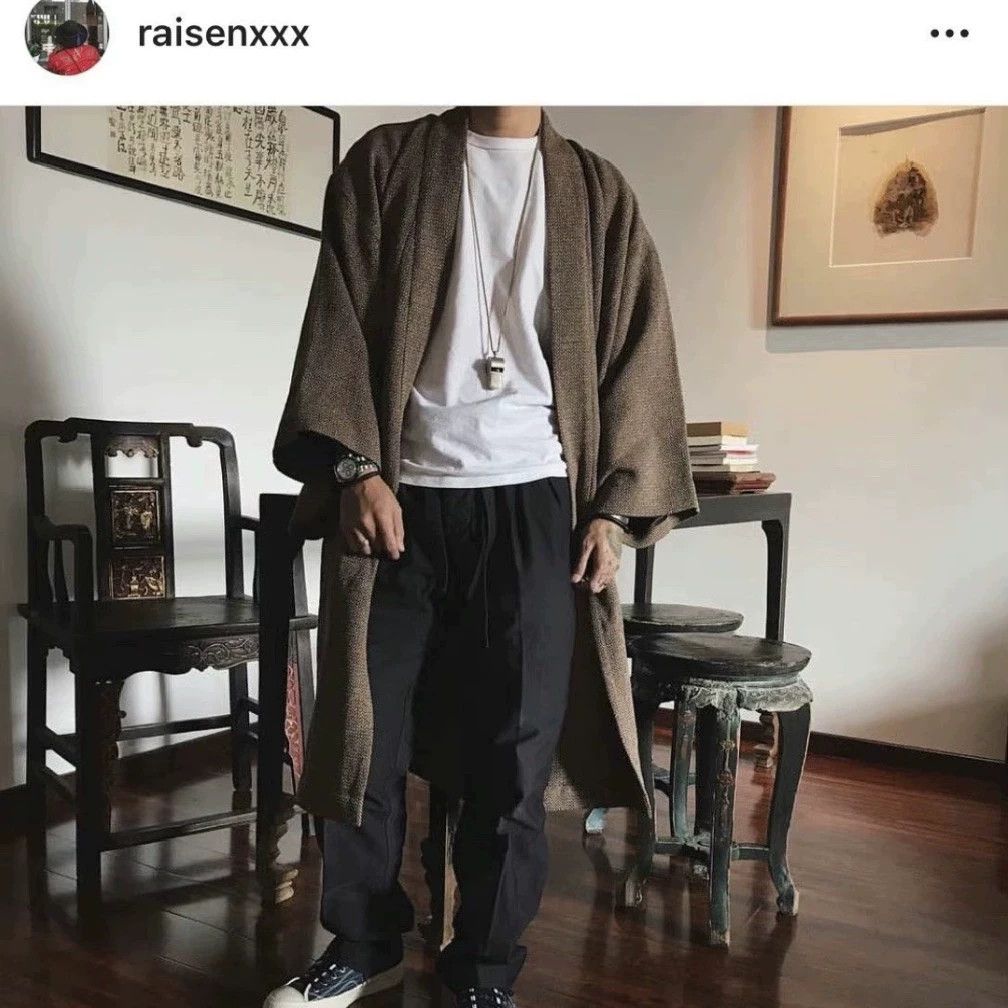 Visvim Visvim 17AW Yukata Coat Herringbone Natural Dye Size US M / EU 48-50 / 2 - 7 Thumbnail