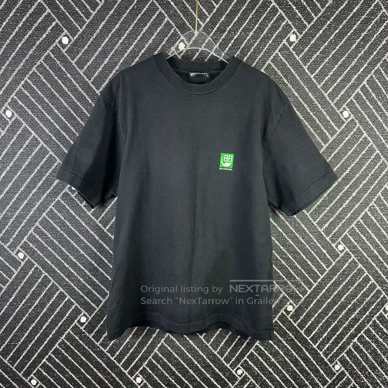 Balenciaga Balenciaga Front and Back Double B Black Short Sleeve T-Sh Size US S / EU 44-46 / 1 - 1 Thumbnail