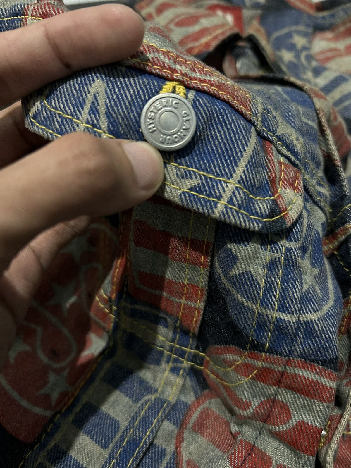 Hysteric Glamour × Japanese Brand × Kapital HYSTERIC GLAMOUR Full Print RaRE🔥🔥 denim jacket Size US S / EU 44-46 / 1 - 7 Thumbnail