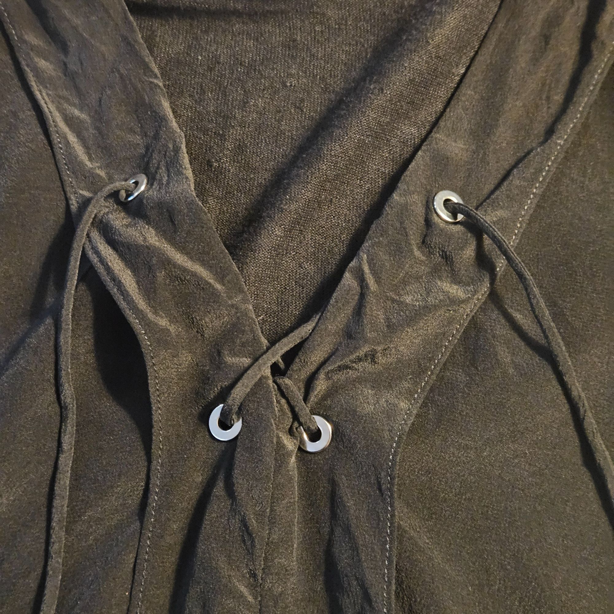 Sandro Sandro Paris Black Silk Linen S Top Luxe Minimalist Parisia Size S / US 4 / IT 40 - 6 Thumbnail