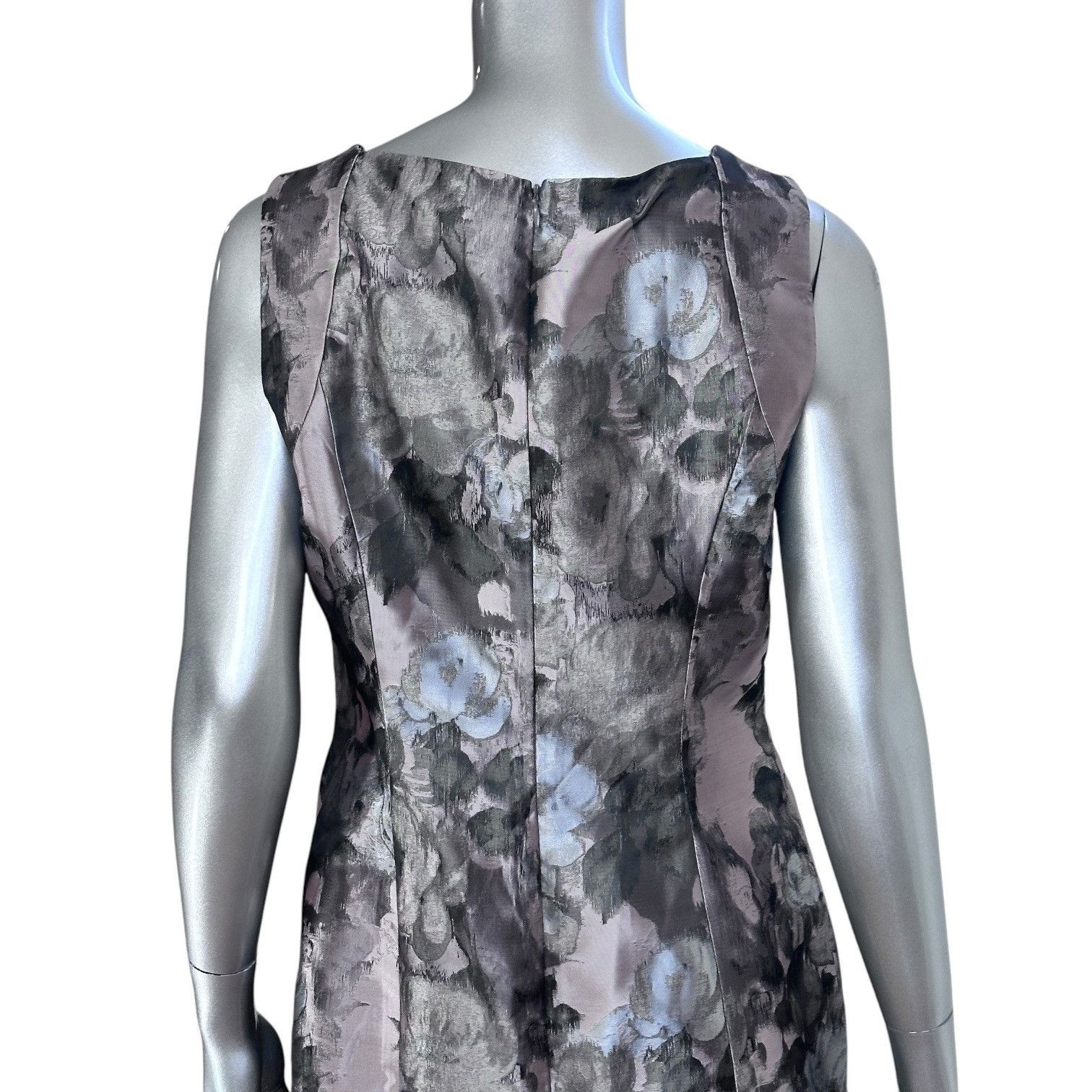 Kasper Kasper Gray & Lavender Floral Brocade Dress & Jacket Set Siz Size M / US 6-8 / IT 42-44 - 8 Thumbnail