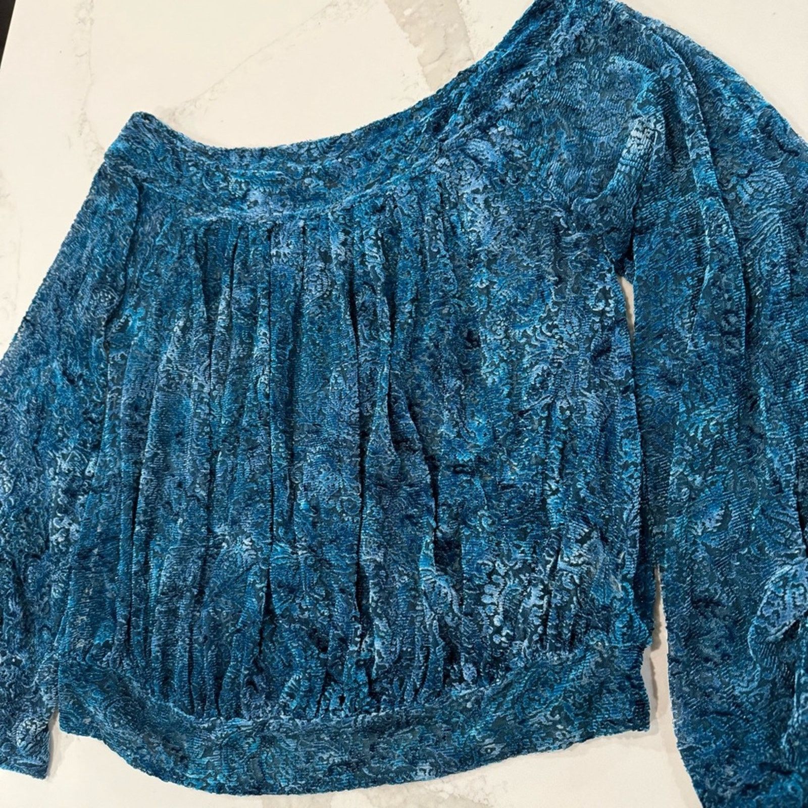 Free People Free People Ginger Berry Sheer Top Burnout Velvet Women’s M Size M / US 6-8 / IT 42-44 - 7 Thumbnail