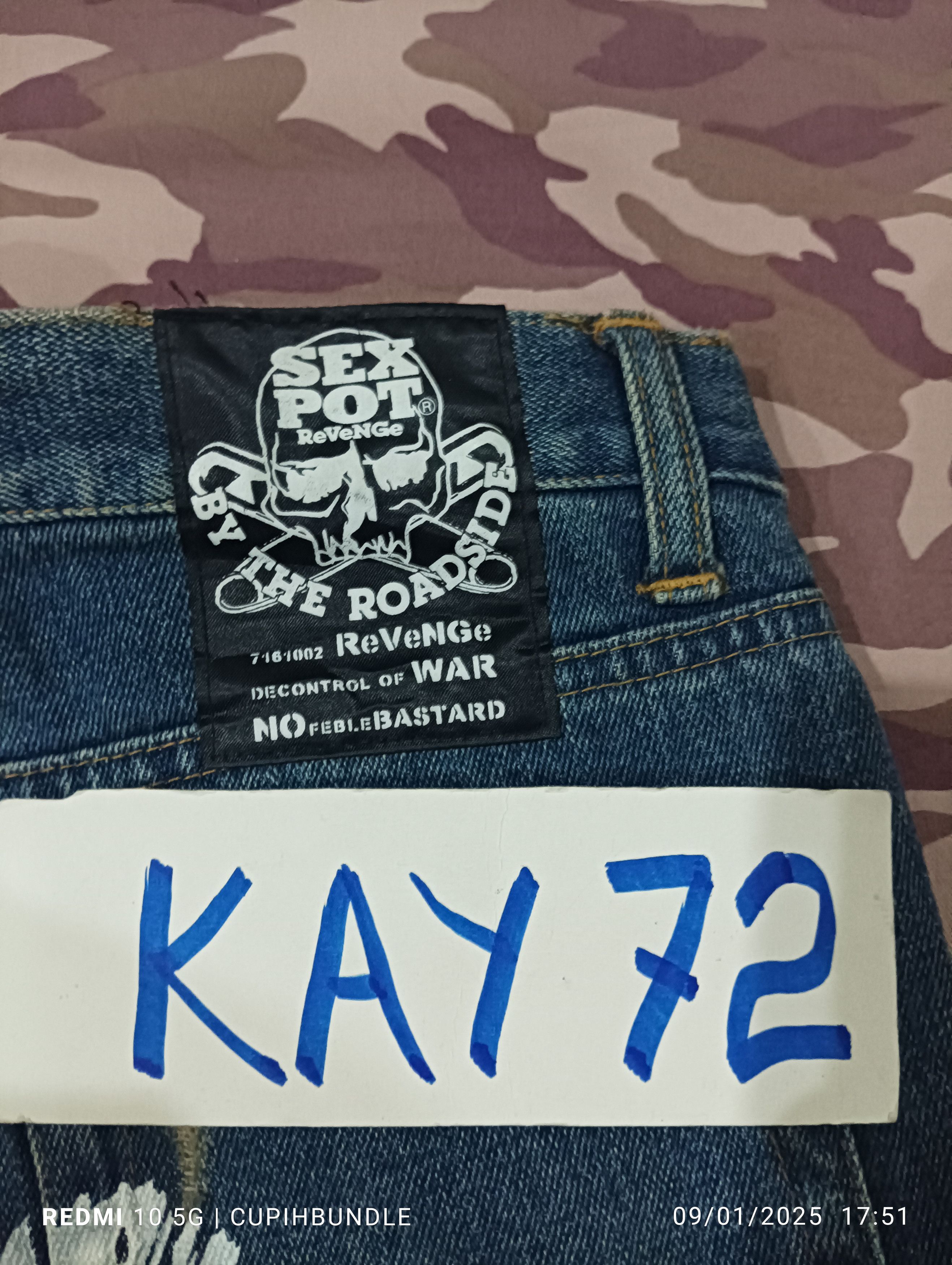 Japanese Brand SEX POT REVENGE DENIM JEANS Size US 32 / EU 48 - 9 Thumbnail