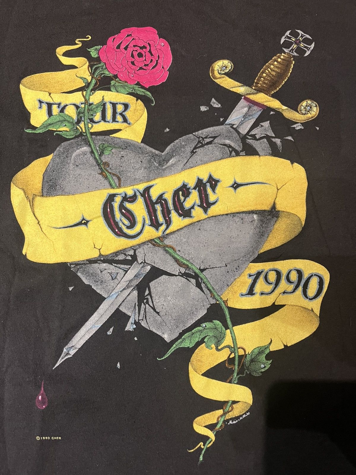 Hanes Vintage Cher Heart of Stone Concert 1990Tour Band T-shirt XL Size US XL / EU 56 / 4 - 2 Thumbnail