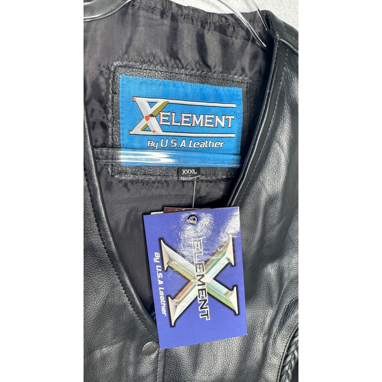 Xelement 1990s Xelement Black Leather Biker Vest Men’s XL NWT Size US XL / EU 56 / 4 - 12 Thumbnail