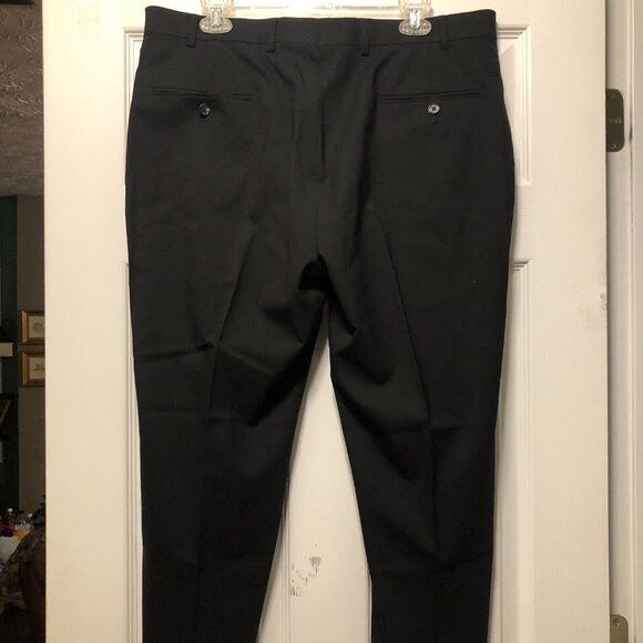 Hart Schaffner Marx hart Schaffner Marx men's black 98%wool dress pants 36/25 Size 36S - 3 Thumbnail