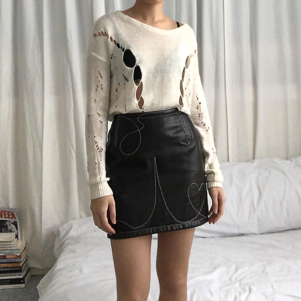 Moschino Moschino Leather Mini Skirt Size 27" / US 4 / IT 40 - 1 Thumbnail