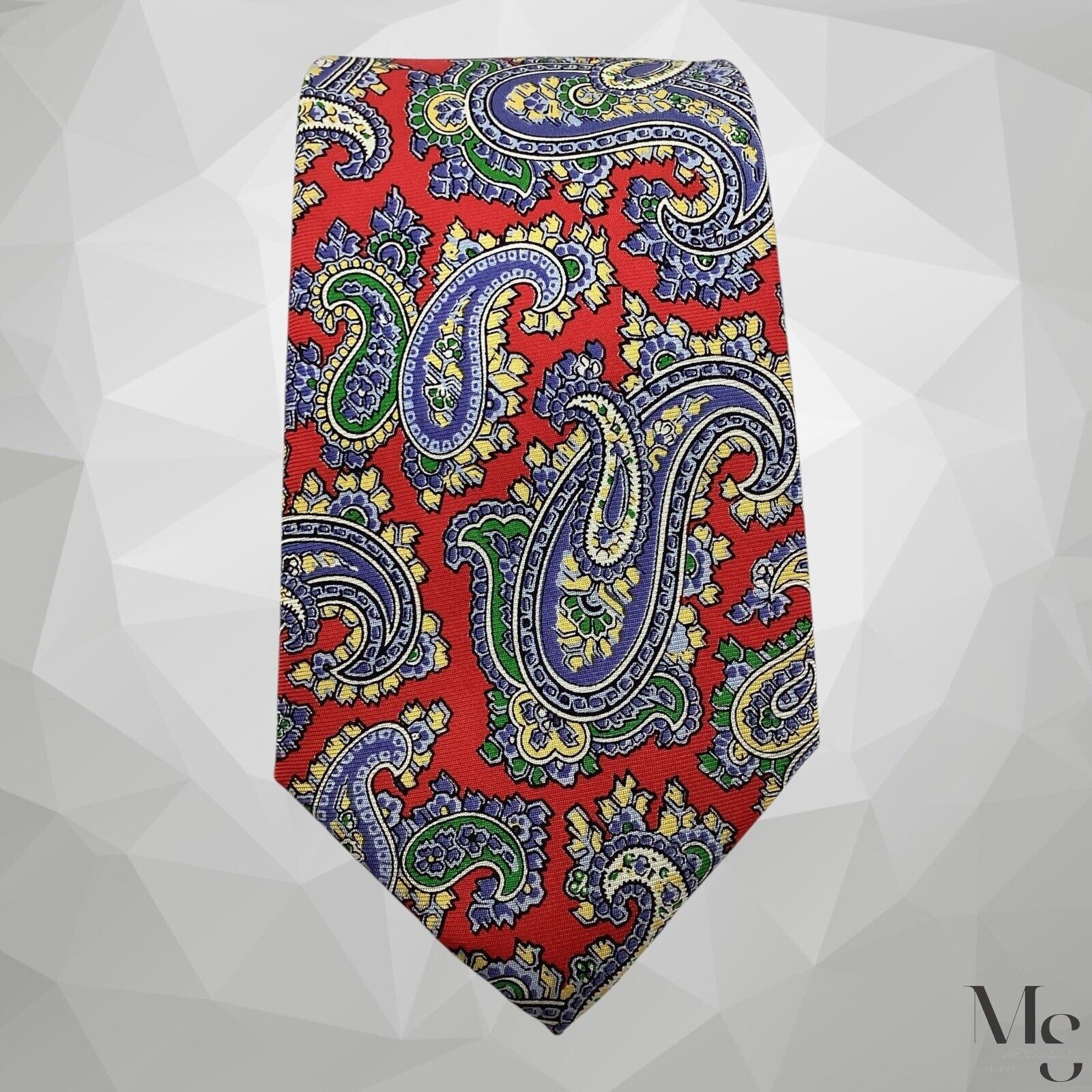 Polo Ralph Lauren POLO BY RALPH LAUREN Red Paisley Luxury Silk Tie Hand Made 5 Size ONE SIZE - 3 Thumbnail
