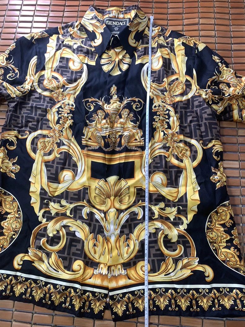 Versace Versace Baroque mulberry silk shirt Size US M / EU 48-50 / 2 - 7 Thumbnail