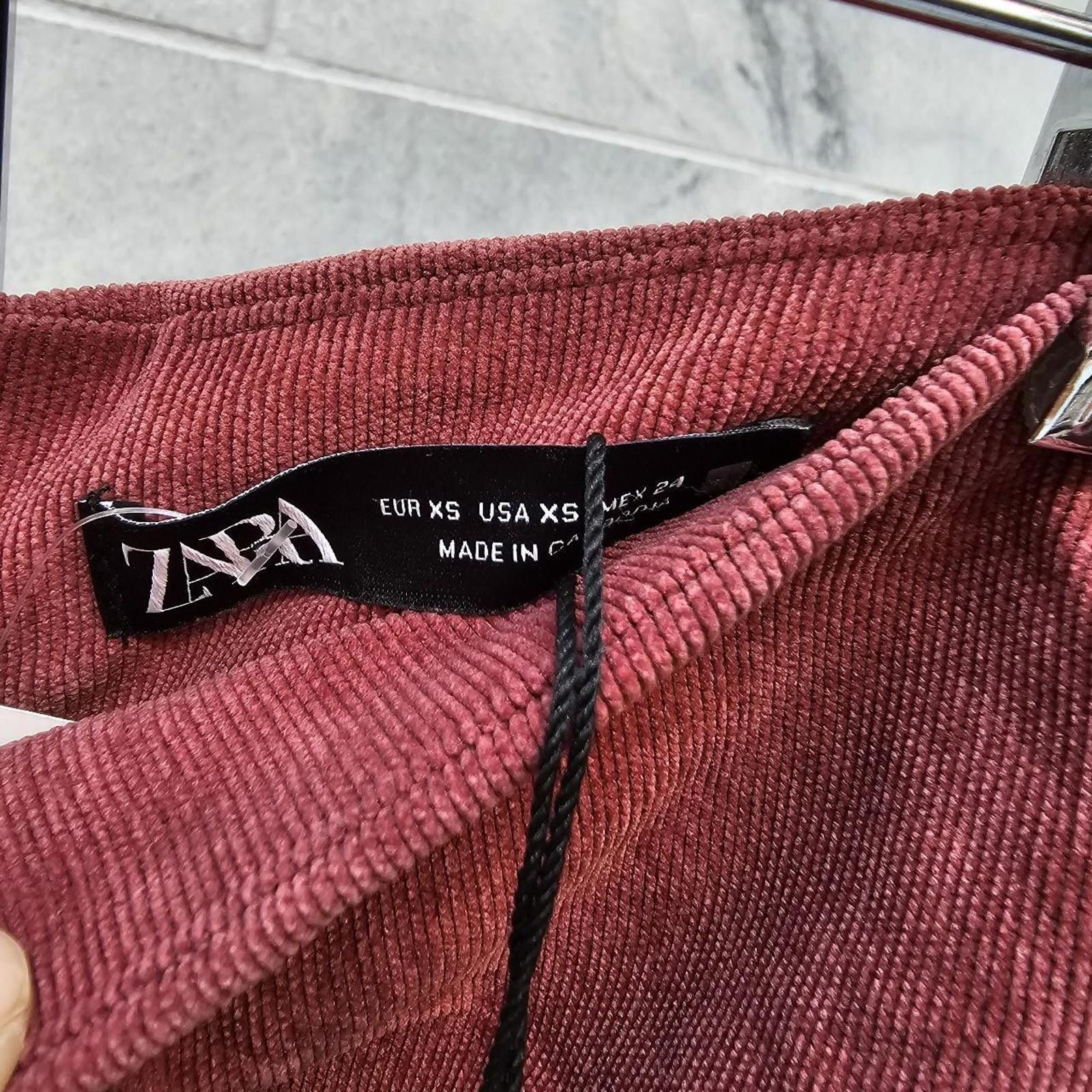 Zara Zara Women's Burgundy Strapless Shirt NWT Size XS / US 0-2 / IT 36-38 - 4 Thumbnail