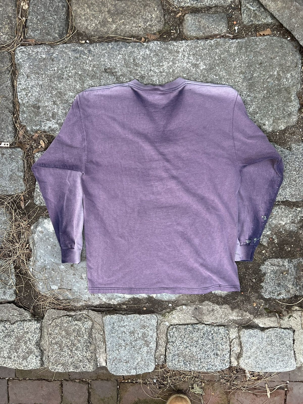 Vintage Sunfaded Plum Long Sleeve Tee — Vintage 1990s Size US L / EU 52-54 / 3 - 2 Thumbnail