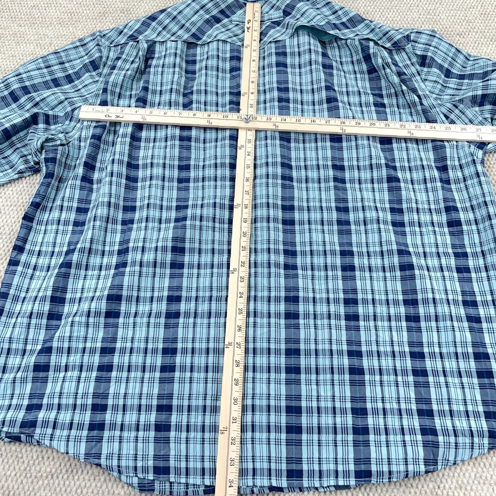 Vintage Duluth Trading Shirt Men 3XL Blue Plaid Button-Up Casual Travel Fall Winter Spring Summer All Seasons Moisture Wicking Lightweight Pockets Button-Down Size US XXL / EU 58 / 5 - 7 Thumbnail