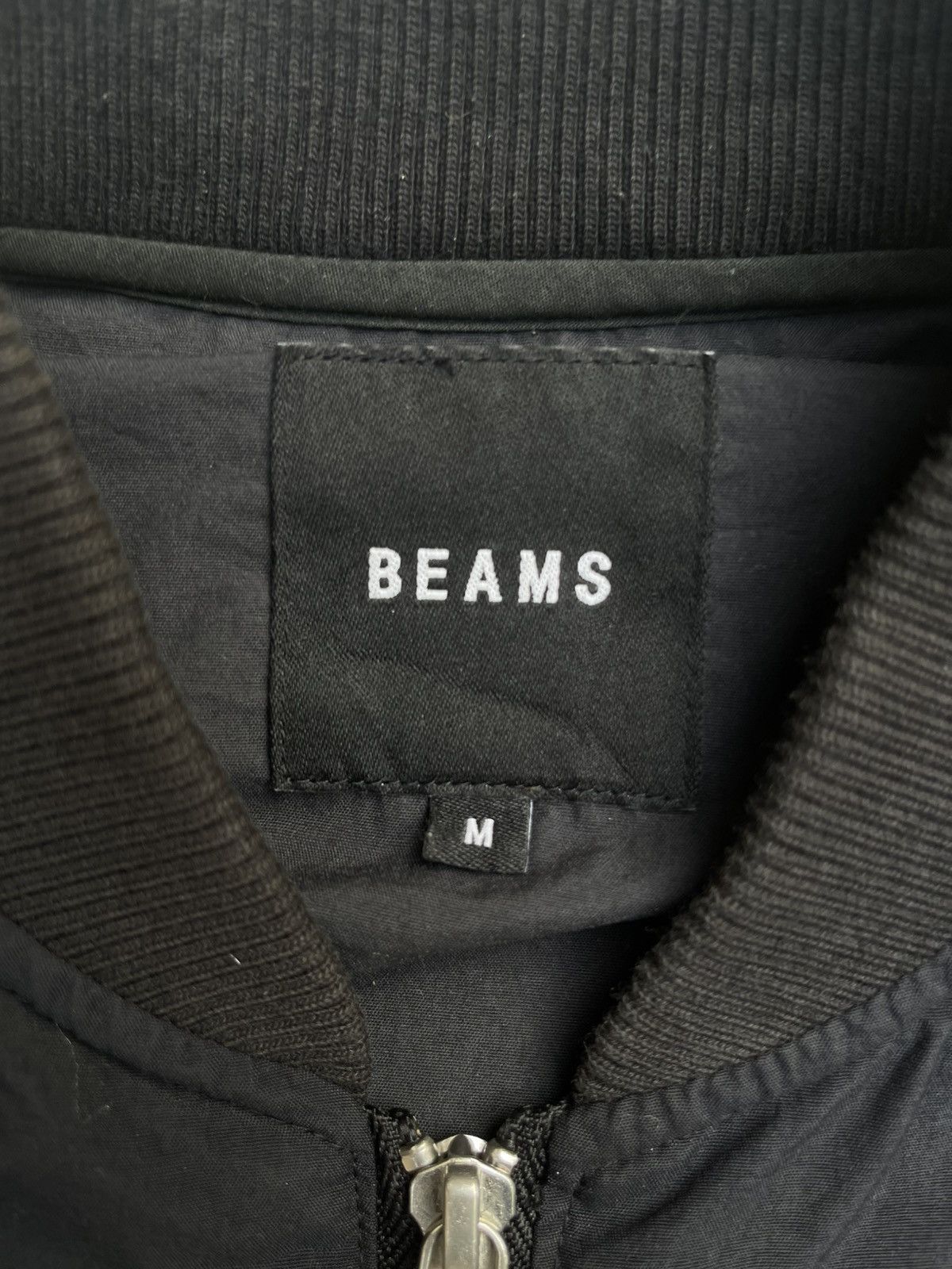 Beams Plus × Japanese Brand Beams Black Bomber Jacket - Lightweight, Ribbed Cuffs & Hem Size US M / EU 48-50 / 2 - 5 Thumbnail