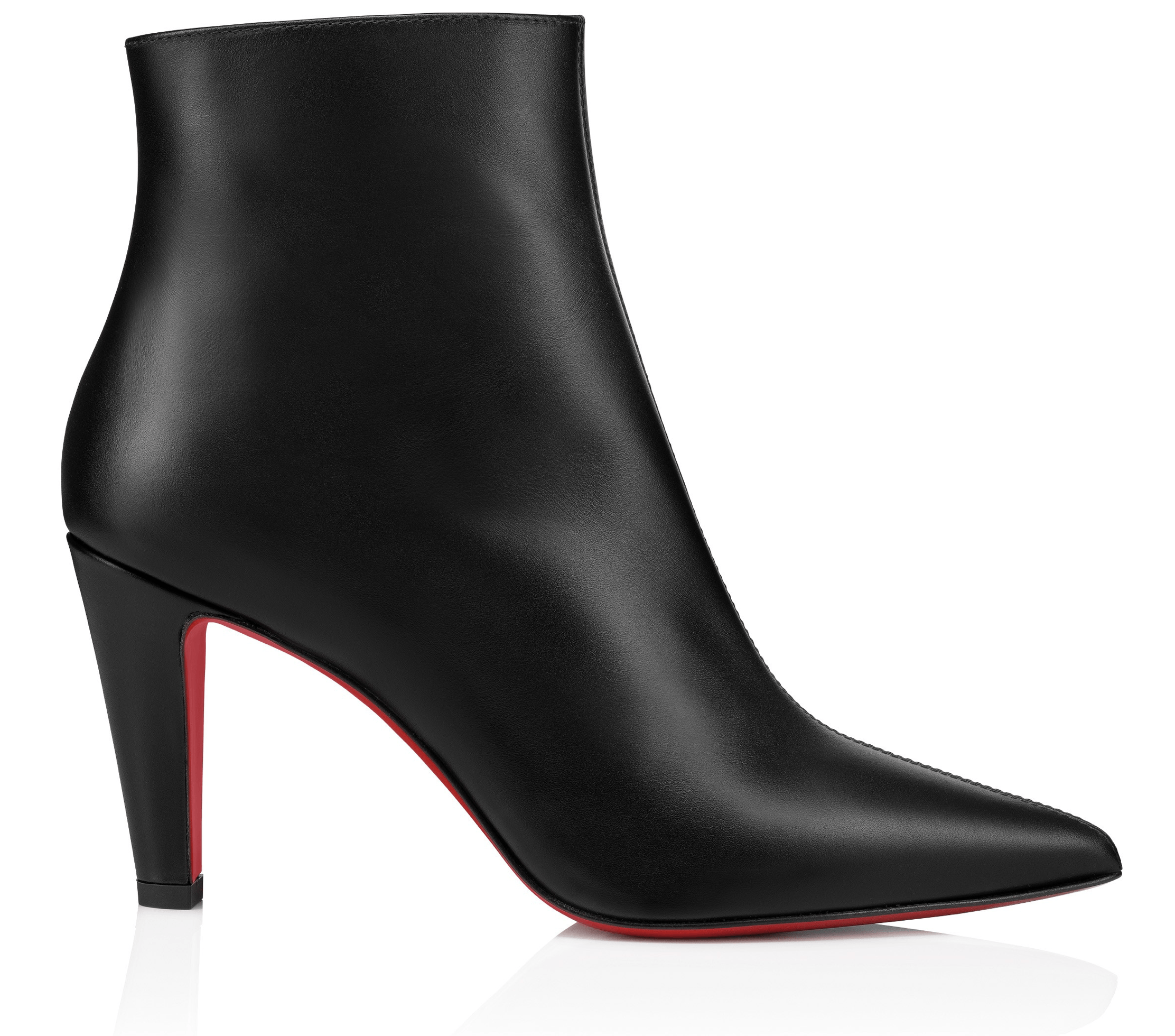 Christian Louboutin Vibella Booty 85 Black Calf Leather Pointed Heel Bootie 39 Size US 9 / IT 39 - 3 Thumbnail